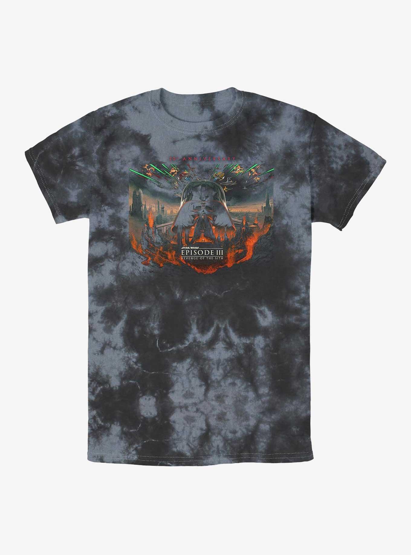 Star Wars Episode III: Revenge Of The Sith 20th Anniversary Scenic Poster Tie-Dye T-Shirt, , hi-res