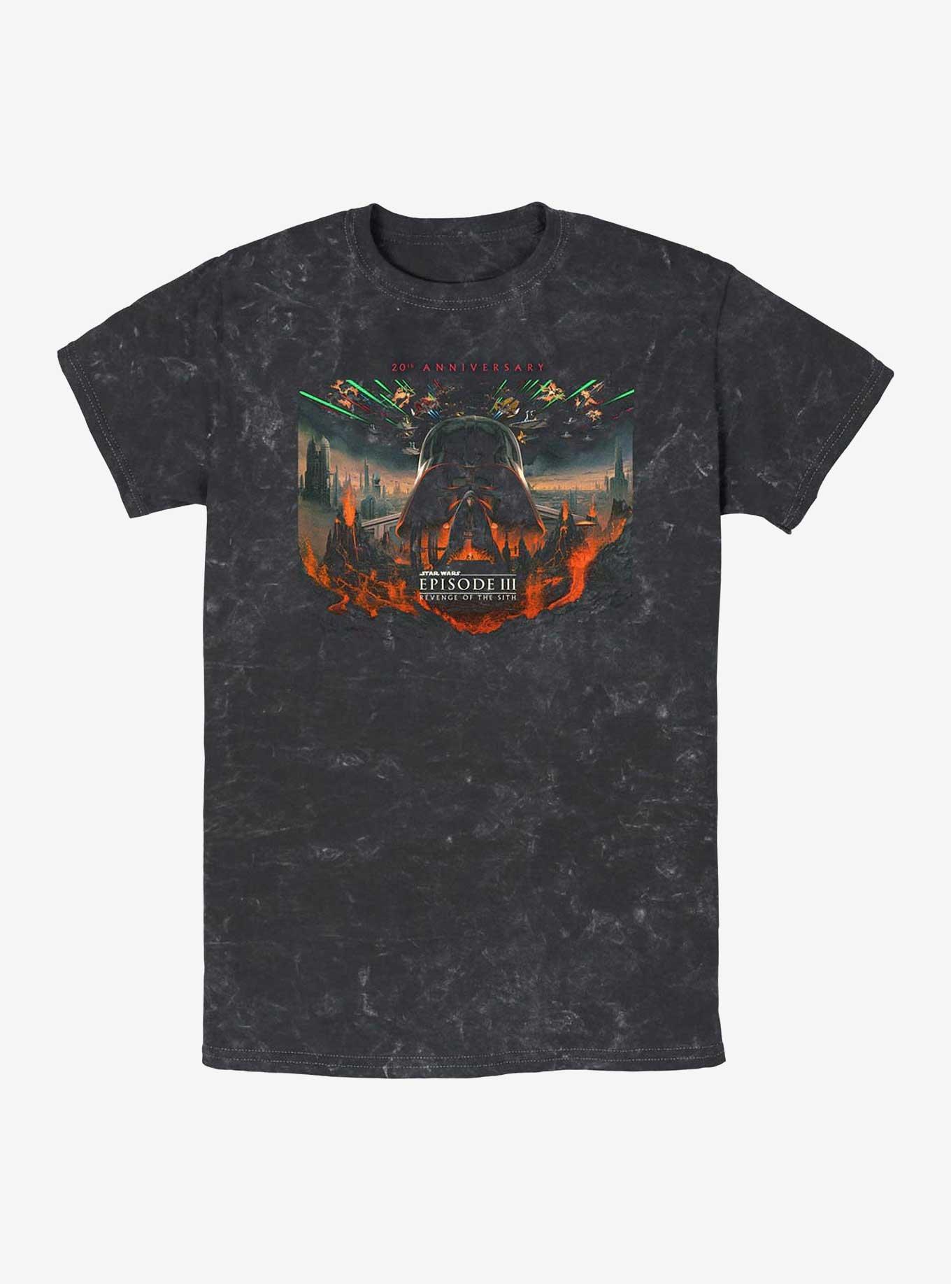 Star Wars Episode III: Revenge Of The Sith 20th Anniversary Scenic Poster Mineral Wash T-Shirt, , hi-res