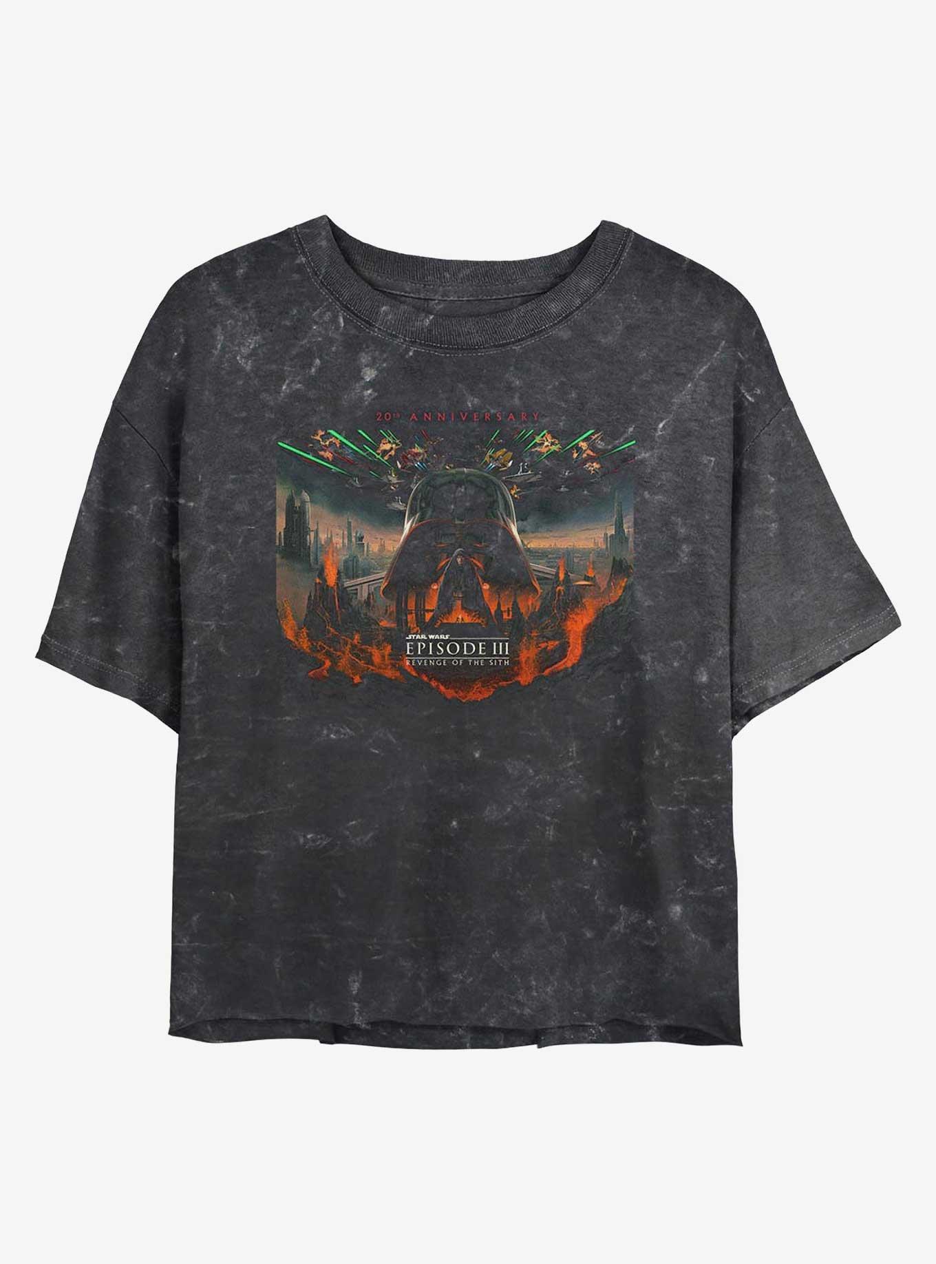 Star Wars Episode III: Revenge Of The Sith 20th Anniversary Scenic Poster Girls Mineral Wash Crop T-Shirt, , hi-res