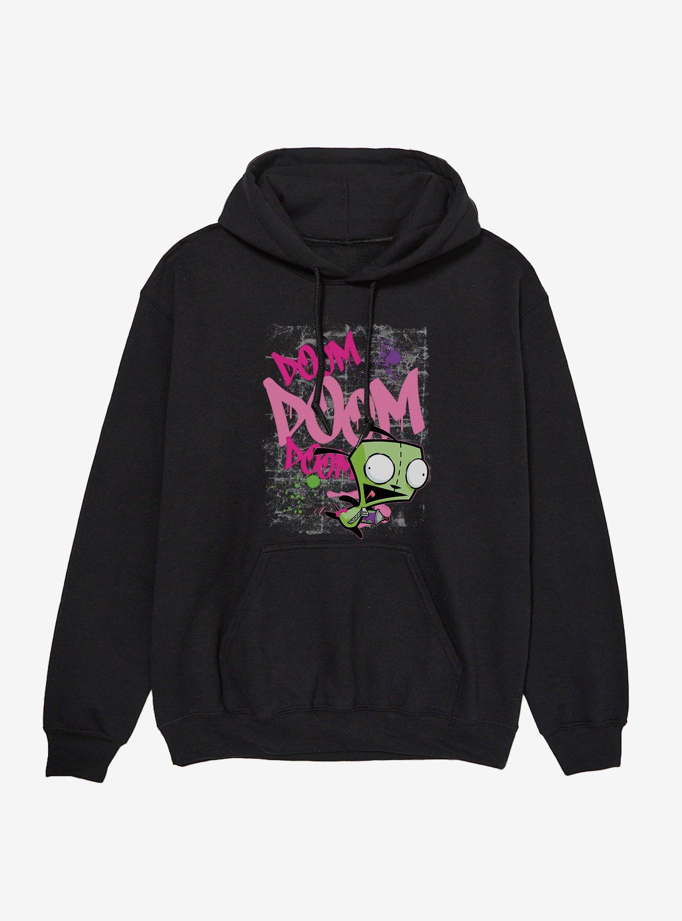 Invader Zim Doom Doom Doom Graffiti GIR Hoodie