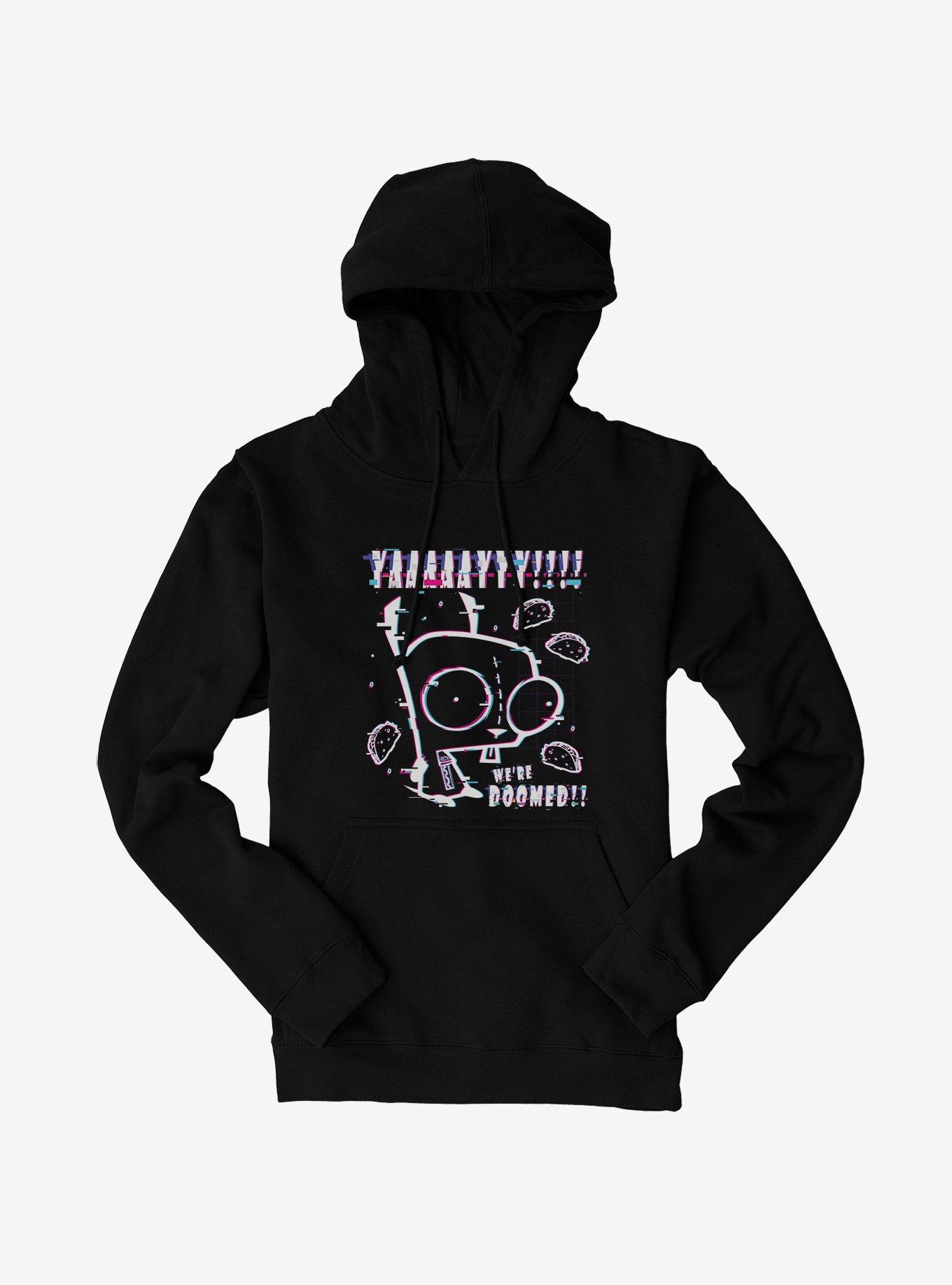 Invader Zim YAAAAAYY!!!! We're Doomed!! Hoodie, BLACK, hi-res