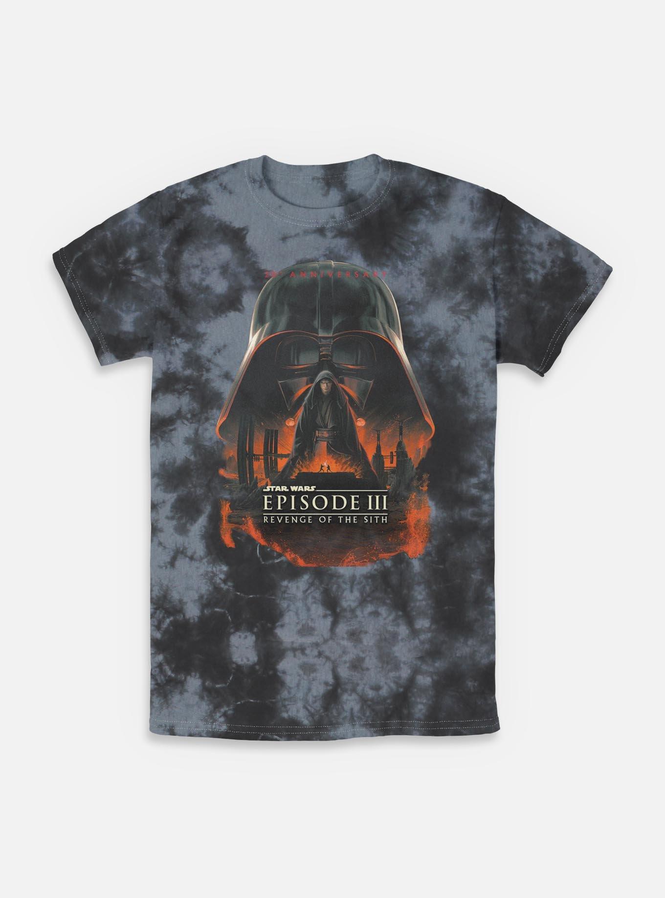 Star Wars Episode III: Revenge Of The Sith 20th Anniversary Poster Tie-Dye T-Shirt, BLKCHAR, hi-res