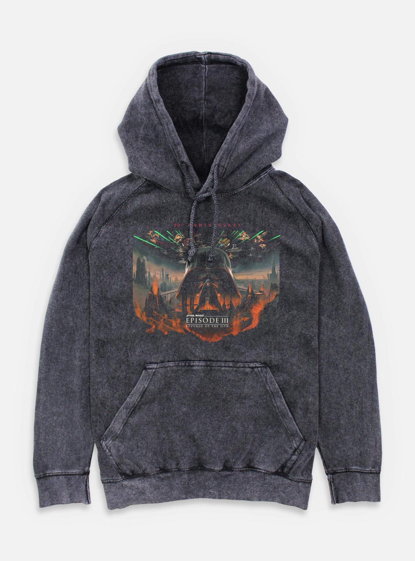 Star Wars Episode III: Revenge Of The Sith 20th Anniversary Scenic Poster Mineral Wash Hoodie, , hi-res