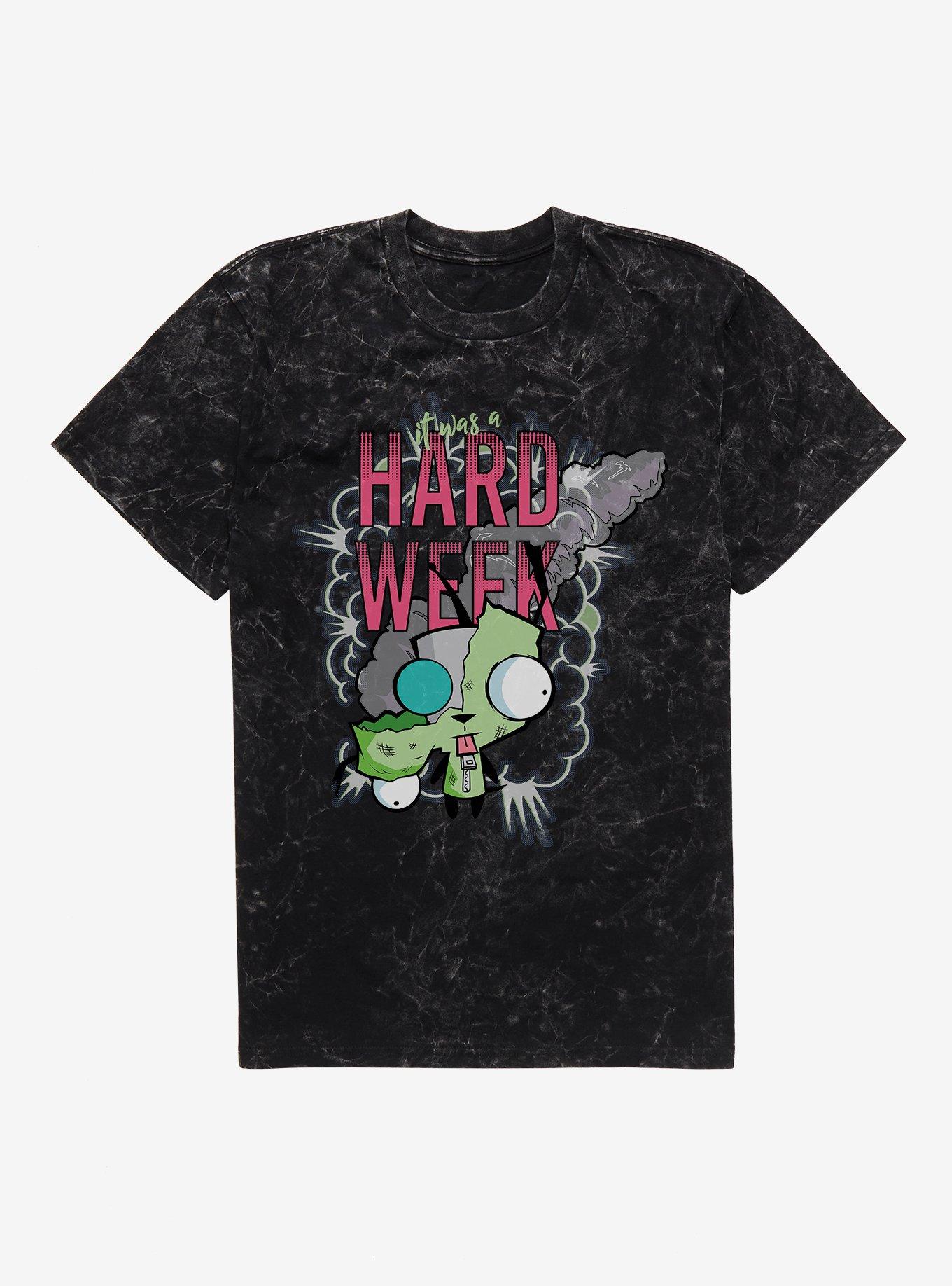 Invader Zim Hard Week GIR Mineral Wash T-Shirt, , hi-res