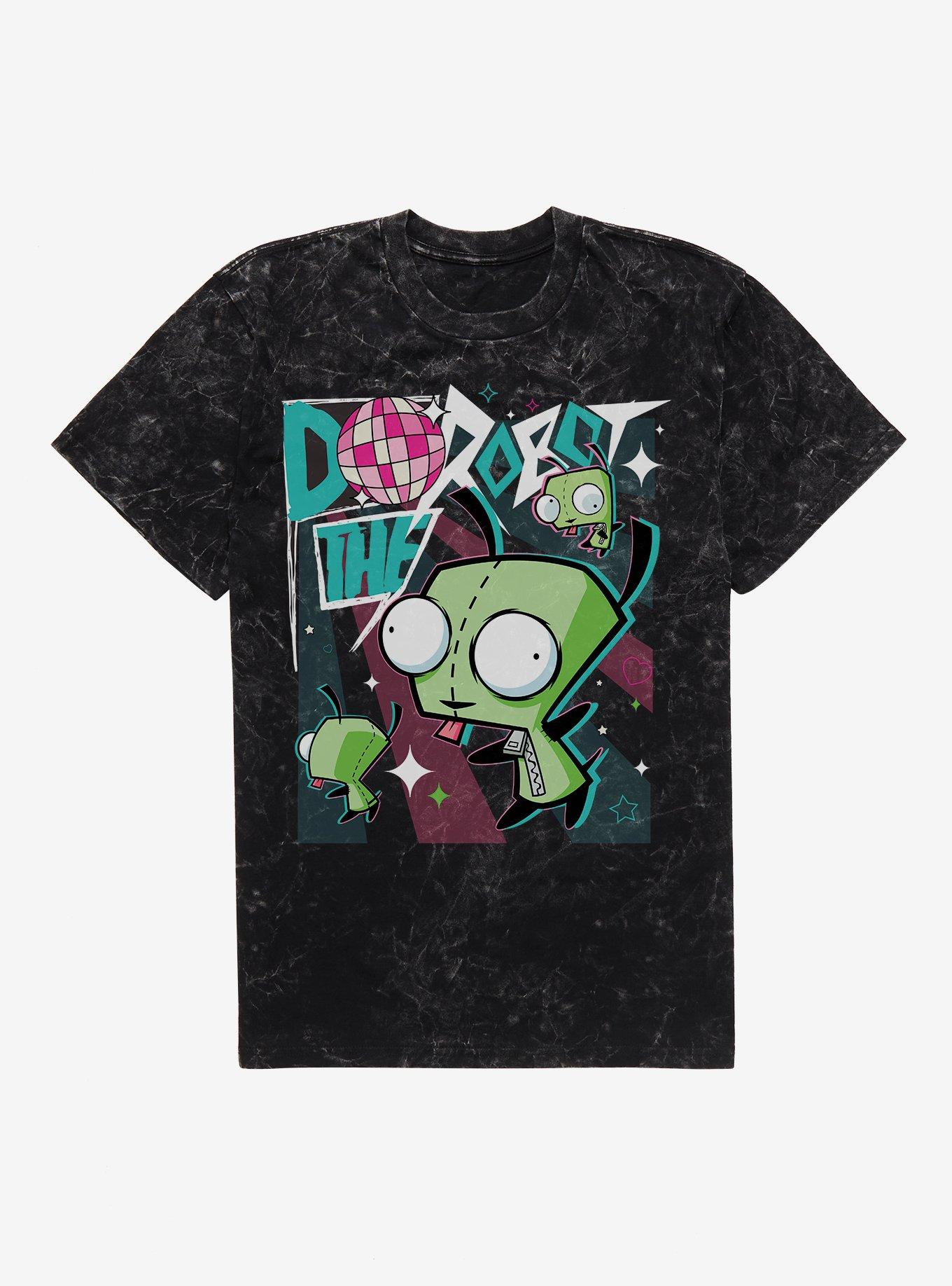Invader Zim Do The Robot GIR Mineral Wash T-Shirt, , hi-res