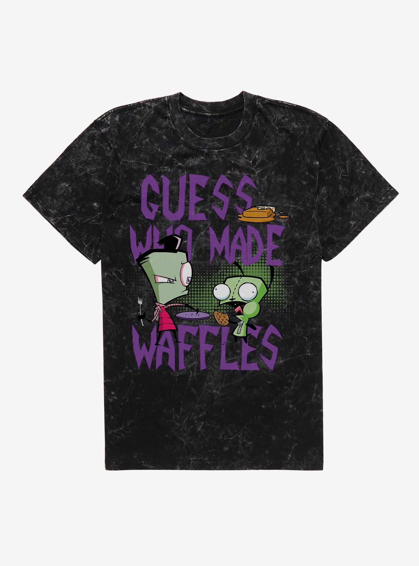 Invader Zim Guess Who Made Waffles Mineral Wash T-Shirt, , hi-res