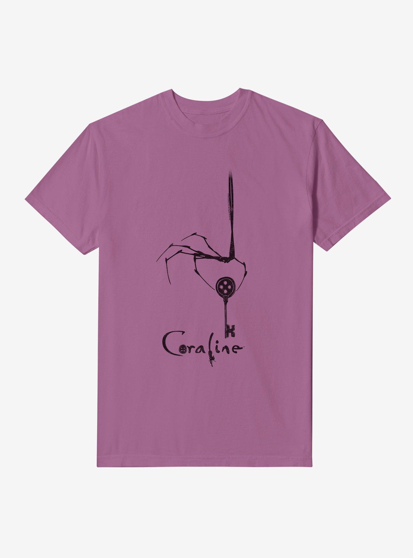 COMFORTCOLORS Coraline Button Skeleton Key Garment-Dyed T-Shirt