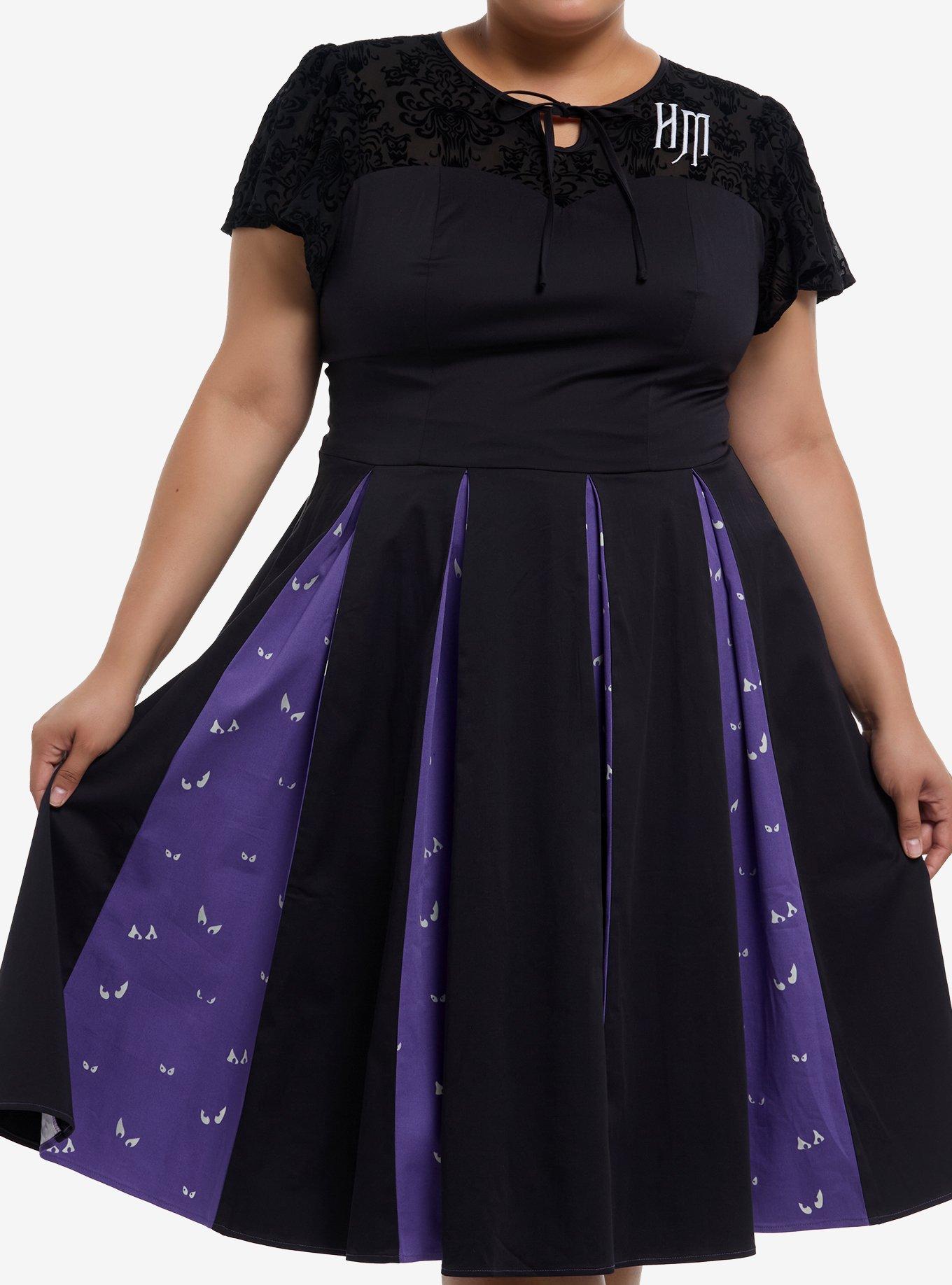 Her Universe Disney The Haunted Mansion Eyes Glow-In-The-Dark Retro Dress Plus Size Her Universe Exclusive, , hi-res