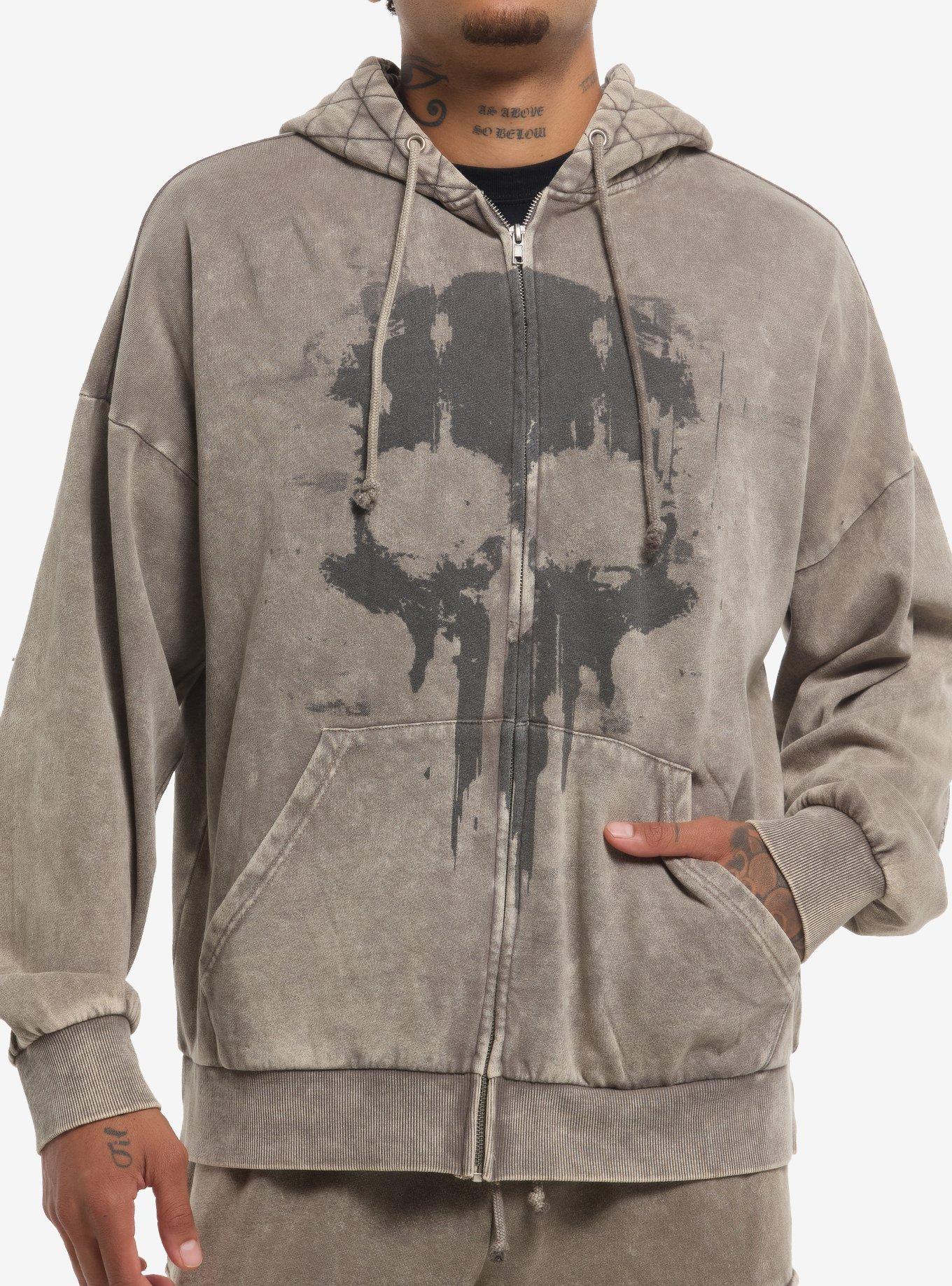 Beyond The Ruin Skull Quilt Patch Hoodie, , hi-res