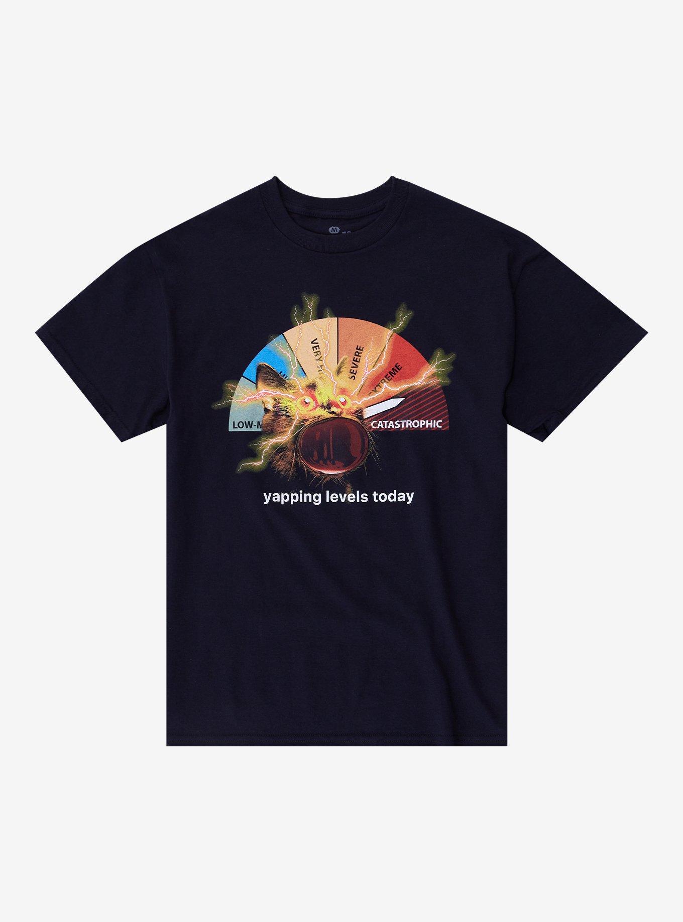 Yapping Levels Cat T-Shirt By Goodie Two Sleeves, , hi-res