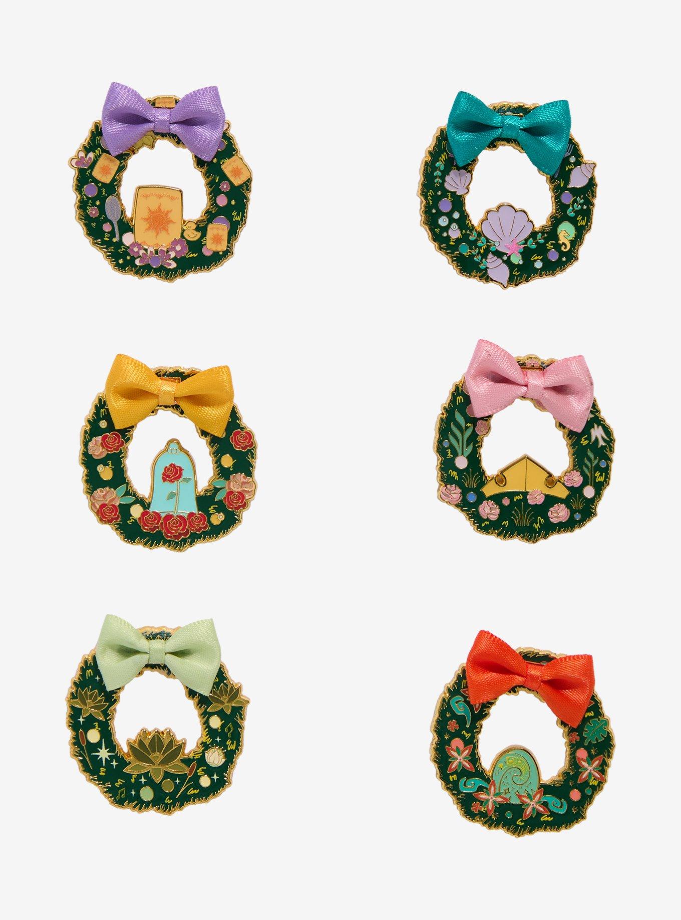 Loungefly Disney Princess Wreaths 3D Bow Blind Box Enamel Pin — BoxLunch Exclusive , , hi-res