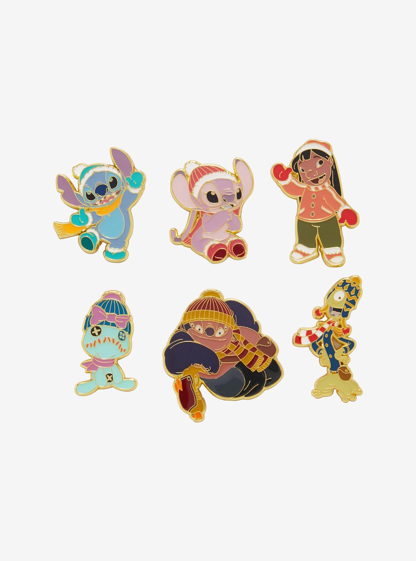 Loungefly Disney Lilo & Stitch Winter Characters Blind Box Enamel Pin - BoxLunch Exclusive, , hi-res