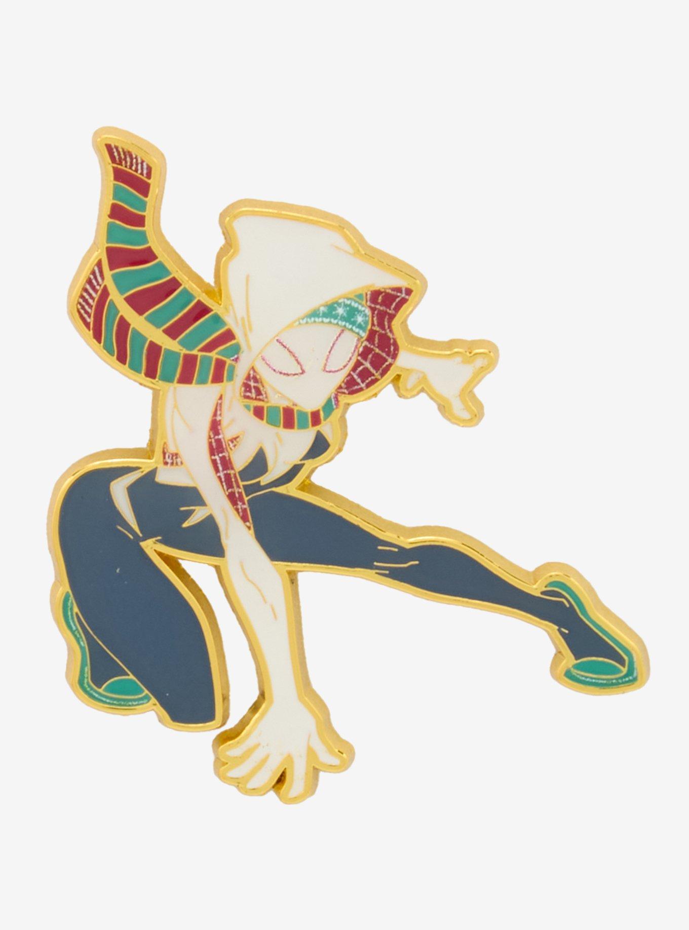 Loungefly Marvel Spider-Man Spider-Gwen Winter Enamel Pin — BoxLunch Exclusive, , hi-res