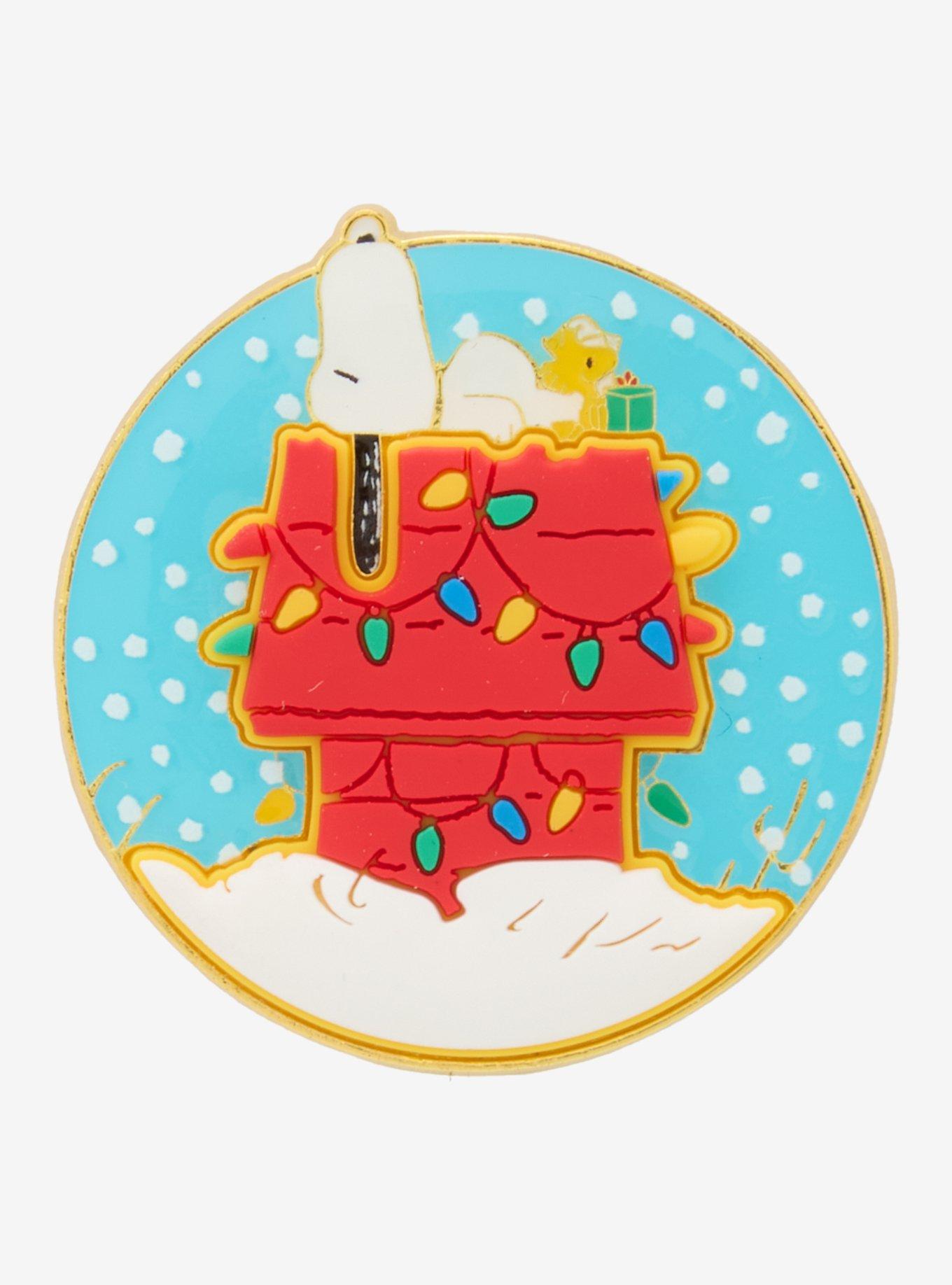 Peanuts Snoopy Holiday Doghouse Enamel Pin - BoxLunch Exclusive, , hi-res