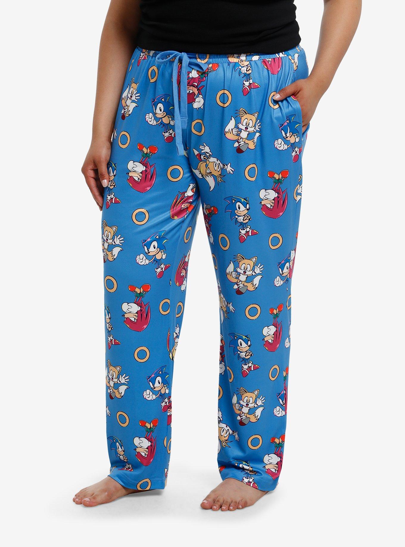 Sonic The Hedgehog Trio Rings Pajama Pants Plus Size, , hi-res