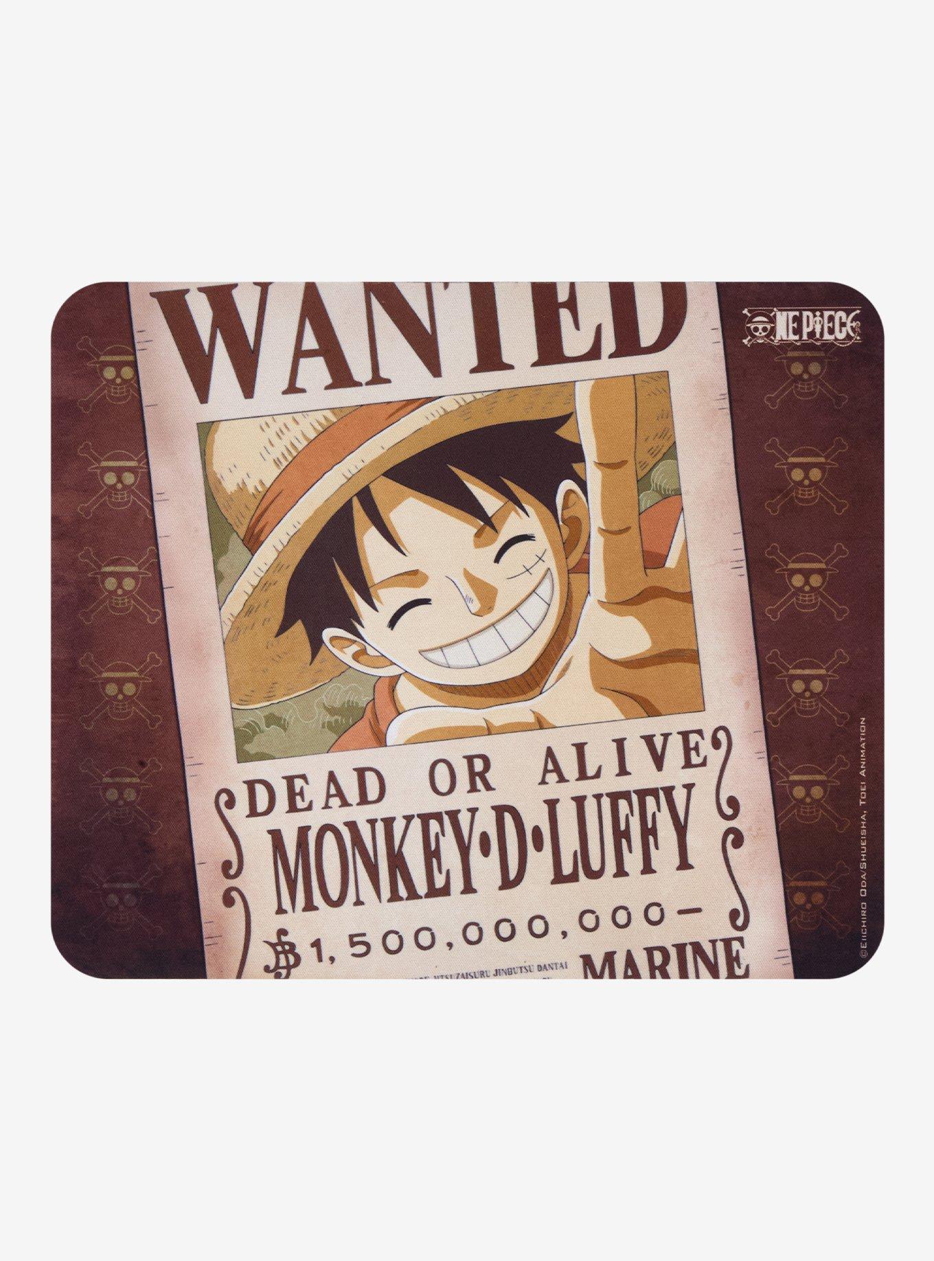 One Piece Luffy Wanted Poster Mousepad, , hi-res