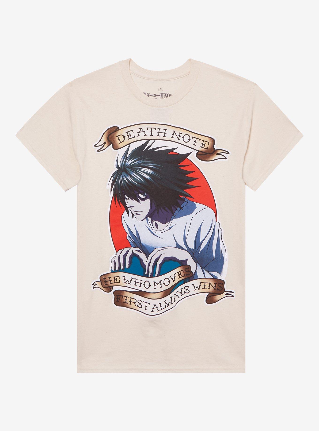 Death Note L Traditional Tattoo T-Shirt, , hi-res