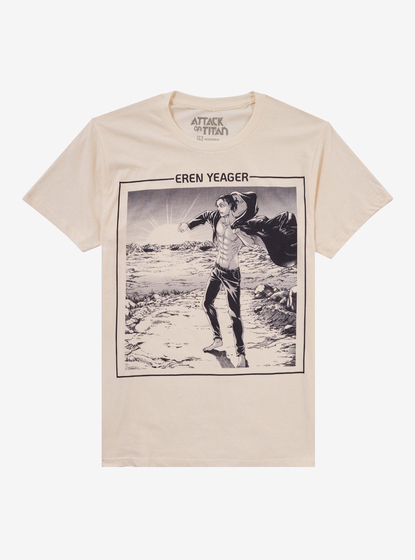 Attack On Titan Eren Yeager Manga Panel T-Shirt, NATURAL, hi-res