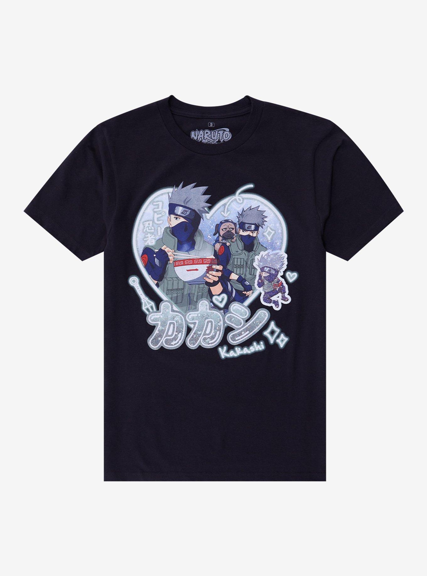Naruto Shippuden Kakashi Heart Glitter T-Shirt, , hi-res