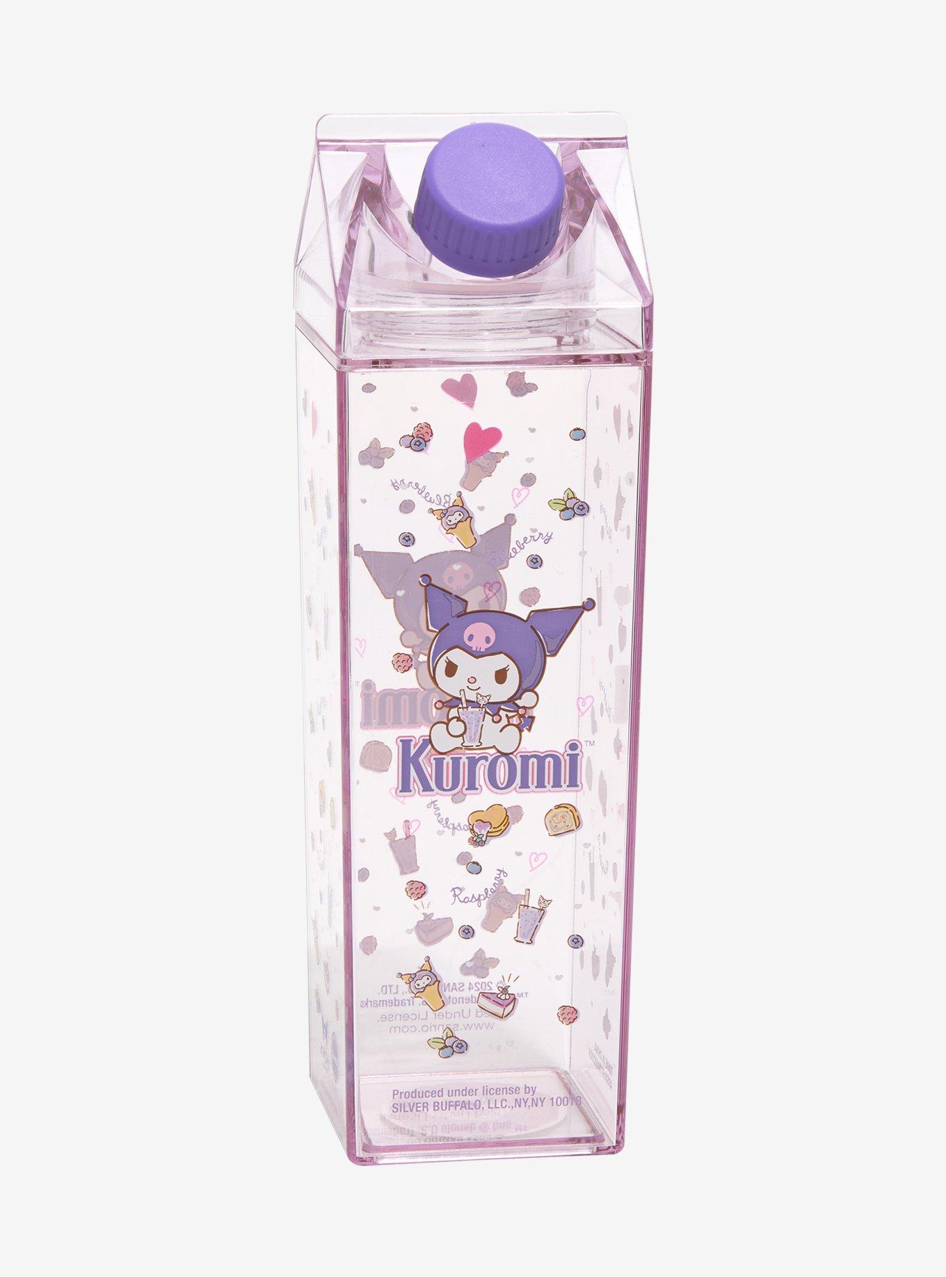 Sanrio Kuromi Purple Milk Carton Water Bottle, , hi-res