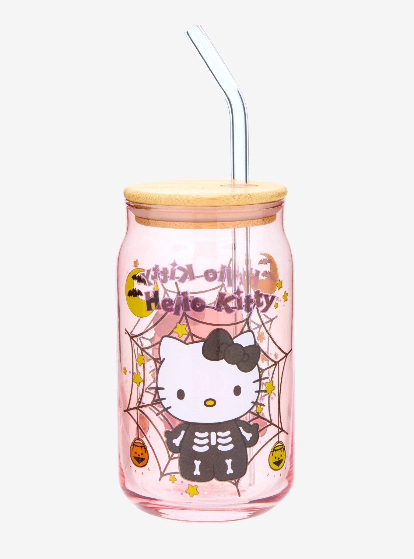 Sanrio Hello Kitty Halloween Costume Glass Cup with Straw, , hi-res