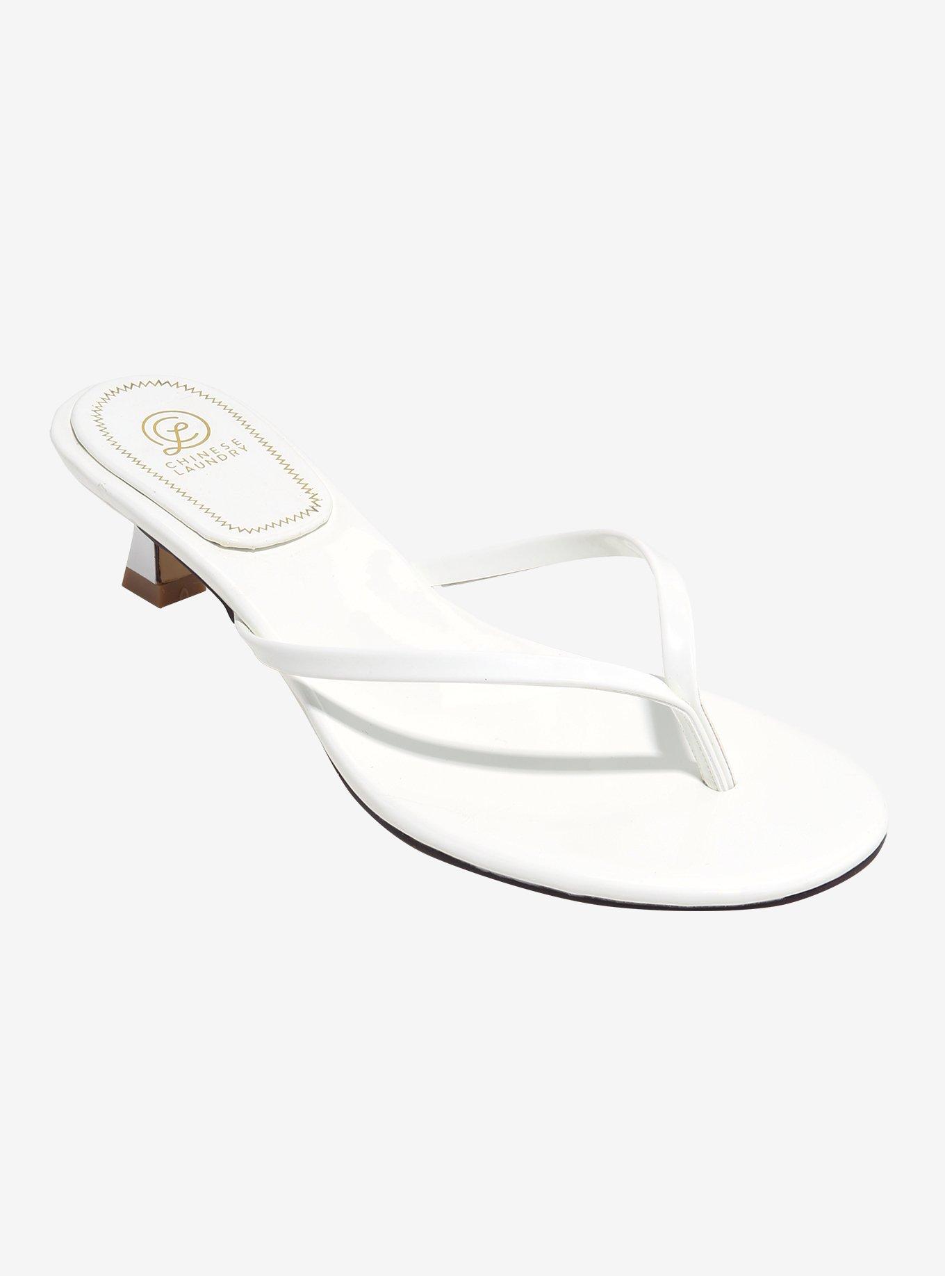 Chinese Laundry White Brissa Sandal Heels, , hi-res