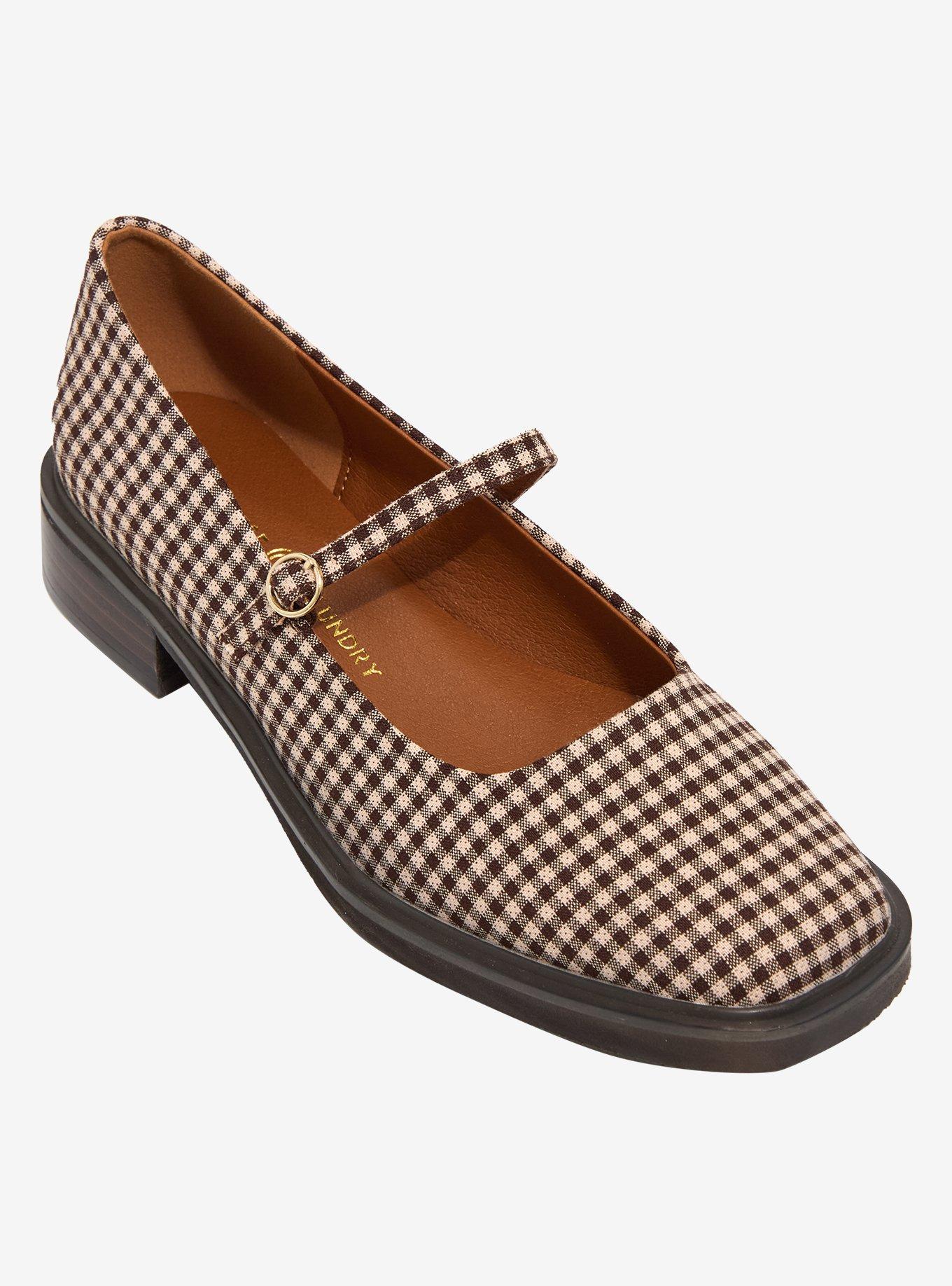 Chinese Laundry Brown Gingham Sonia Mary Janes, , hi-res