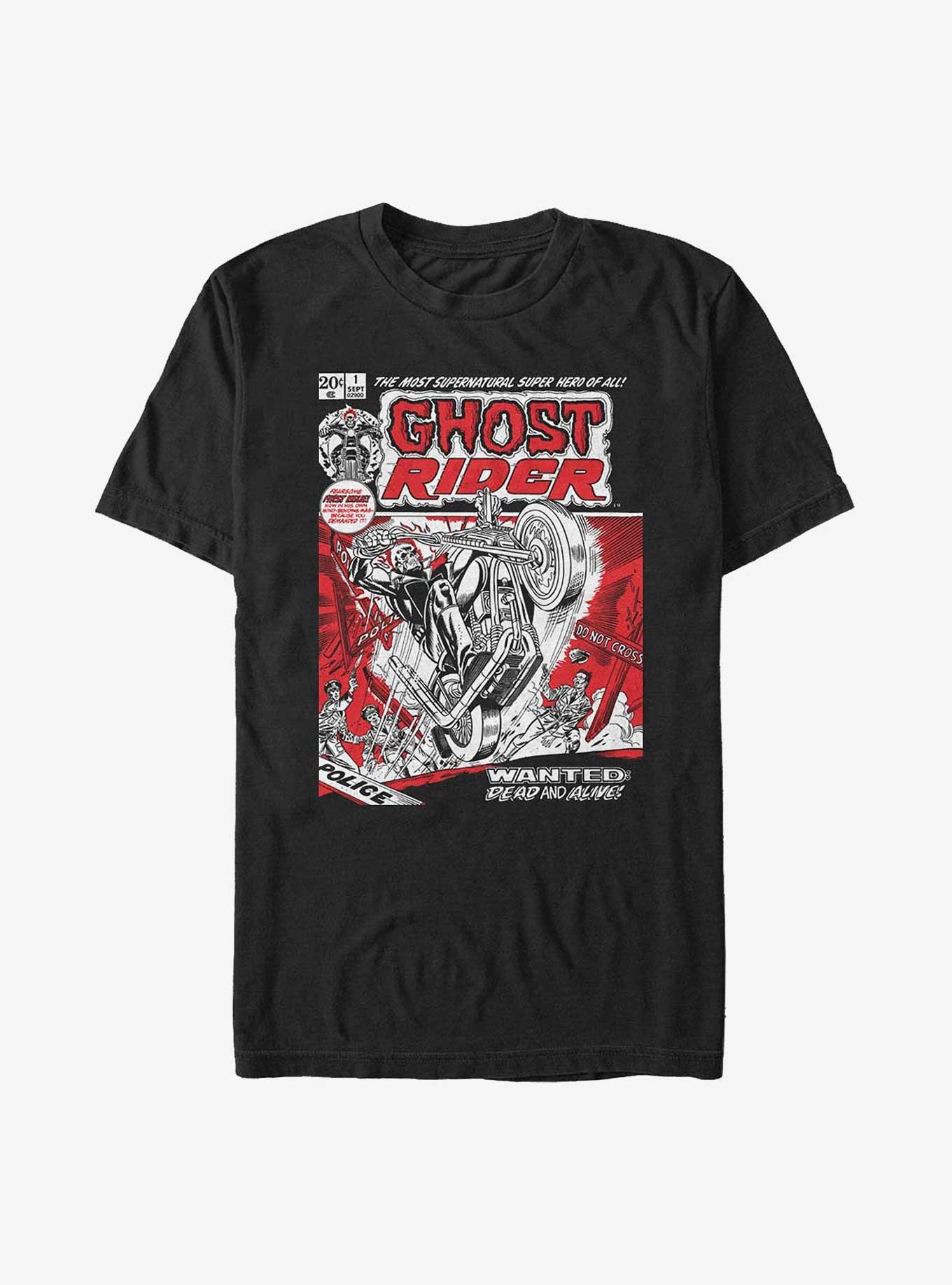 Marvel Ghost Rider Comic Book Cover Print Big & Tall T-Shirt, , hi-res