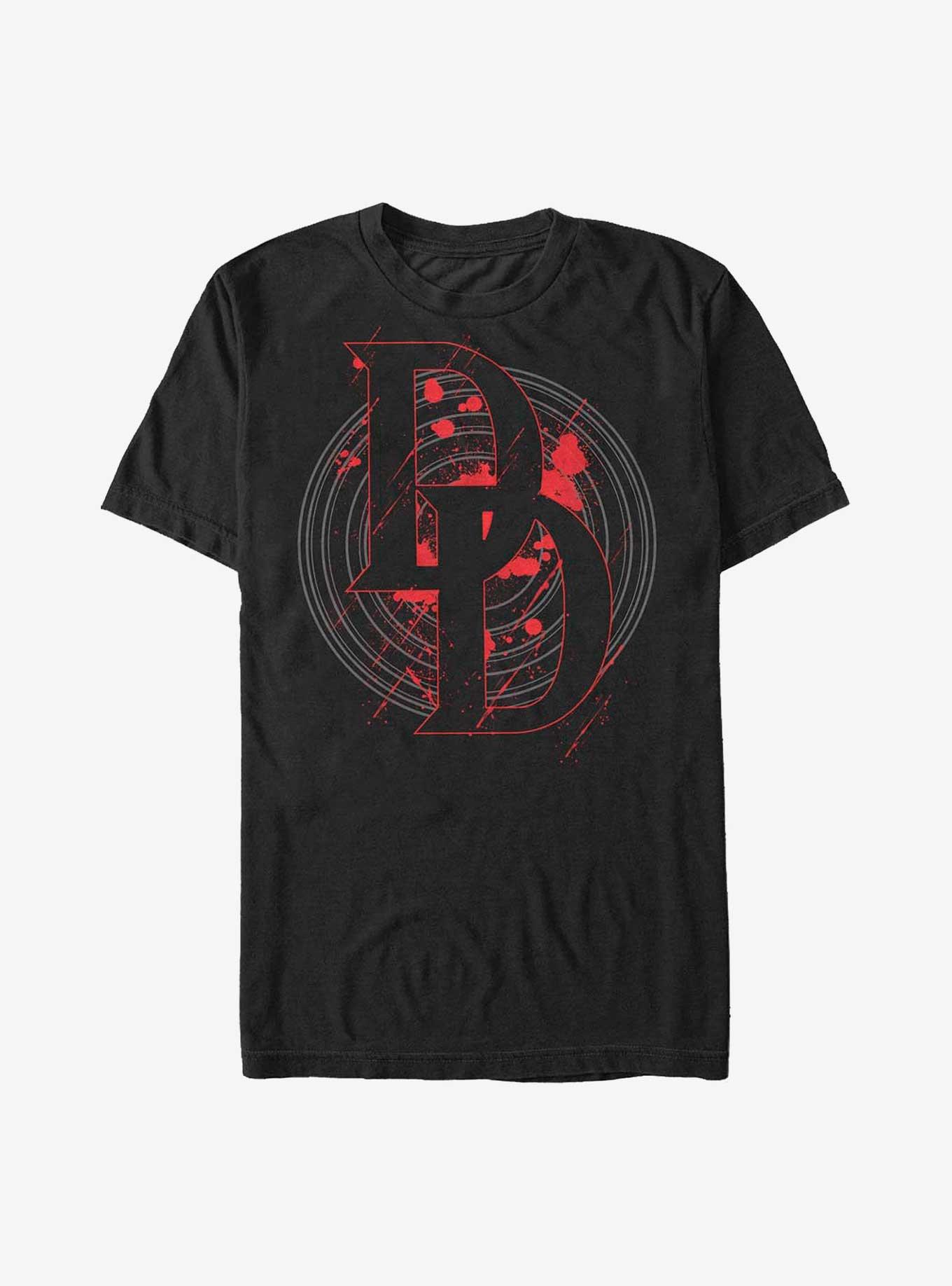 Marvel Daredevil Logo Circle Big & Tall T-Shirt, BLACK, hi-res