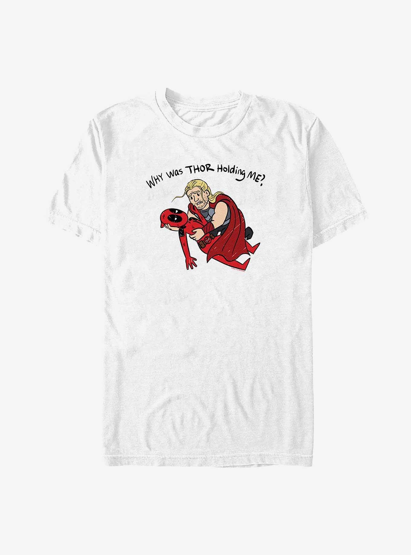 Marvel Deadpool & Wolverine Thor Holding Me Big & Tall T-Shirt, WHITE, hi-res