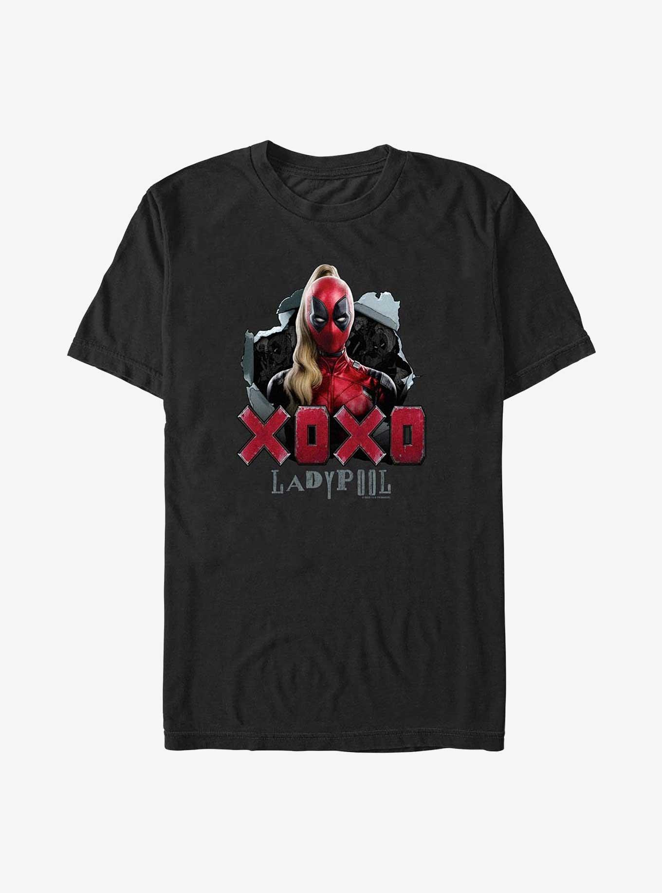 Marvel Deadpool & Wolverine Xoxo Ladypool Big & Tall T-Shirt, BLACK, hi-res