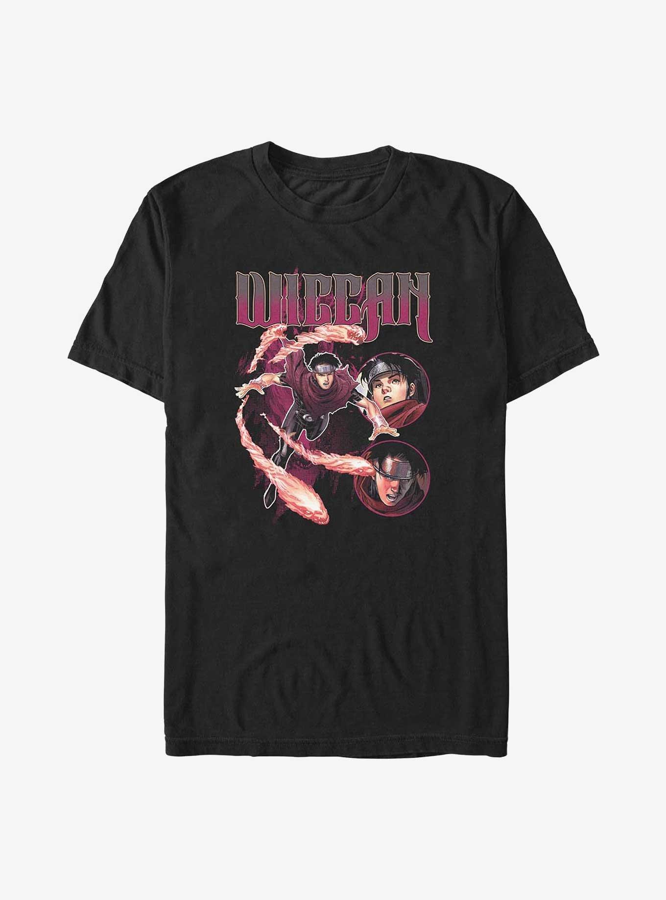 Marvel Wiccan Flames Big & Tall T-Shirt, BLACK, hi-res