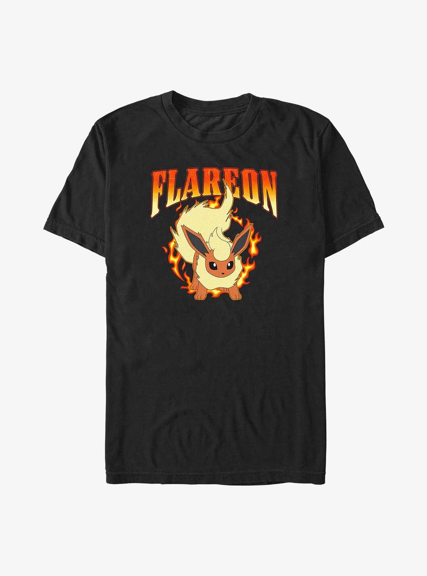 Pokemon Flareon Fire Attack Big & Tall T-Shirt, BLACK, hi-res