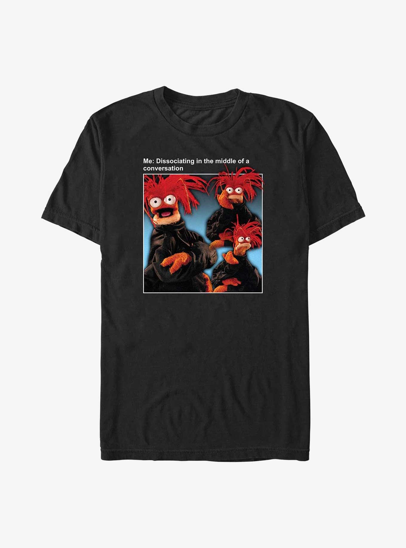 Disney The Muppets Pepe Dissociating Meme Big & Tall T-Shirt, BLACK, hi-res