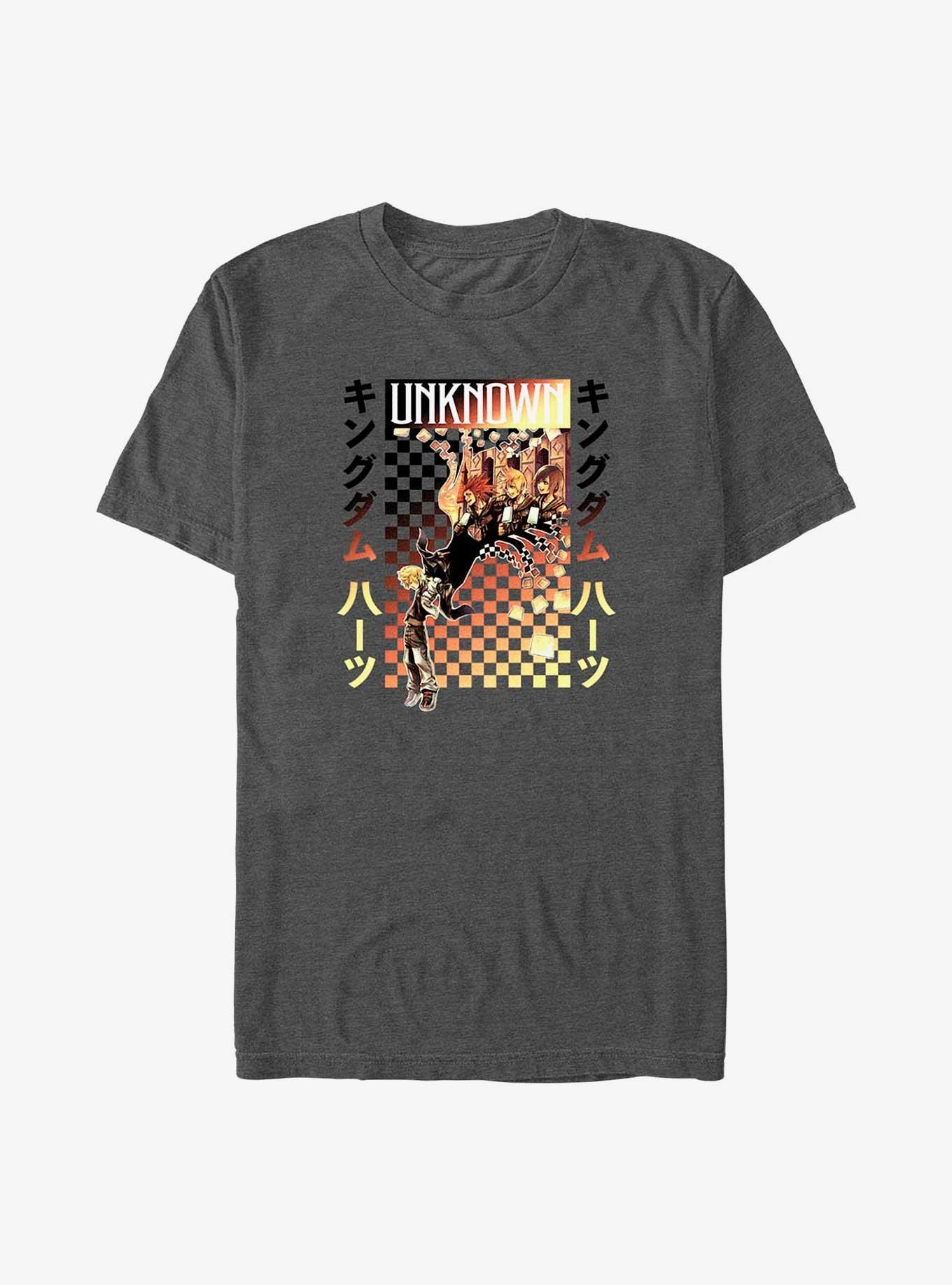 Disney Kingdom Hearts Checker Fade Big & Tall T-Shirt, CHAR HTR, hi-res