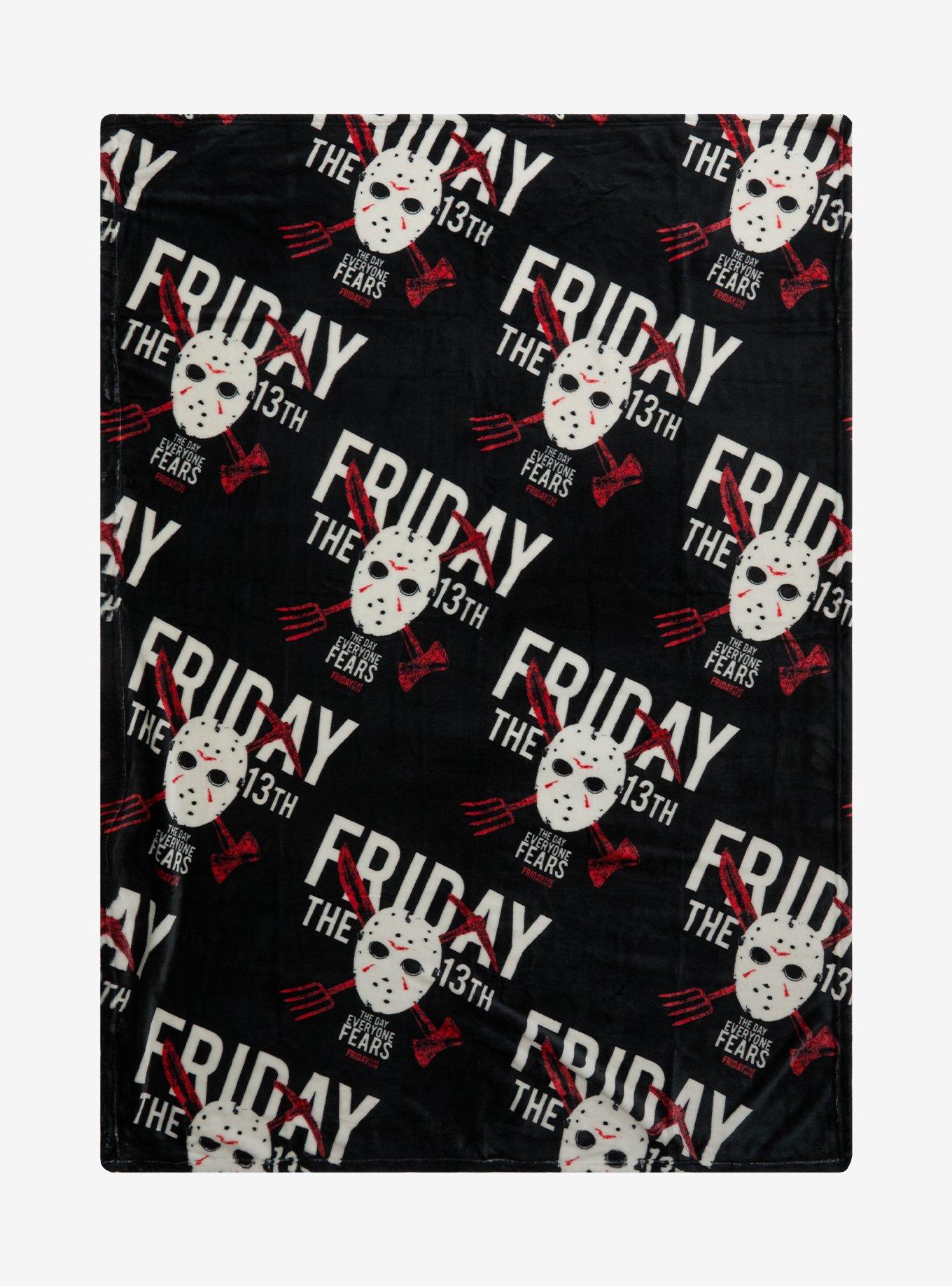Friday The 13th Jason Mask Throw Blanket, , hi-res