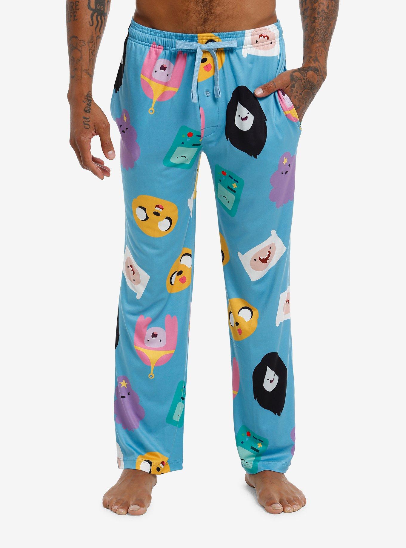 Adventure Time Characters Allover Print Pajama Pants, , hi-res