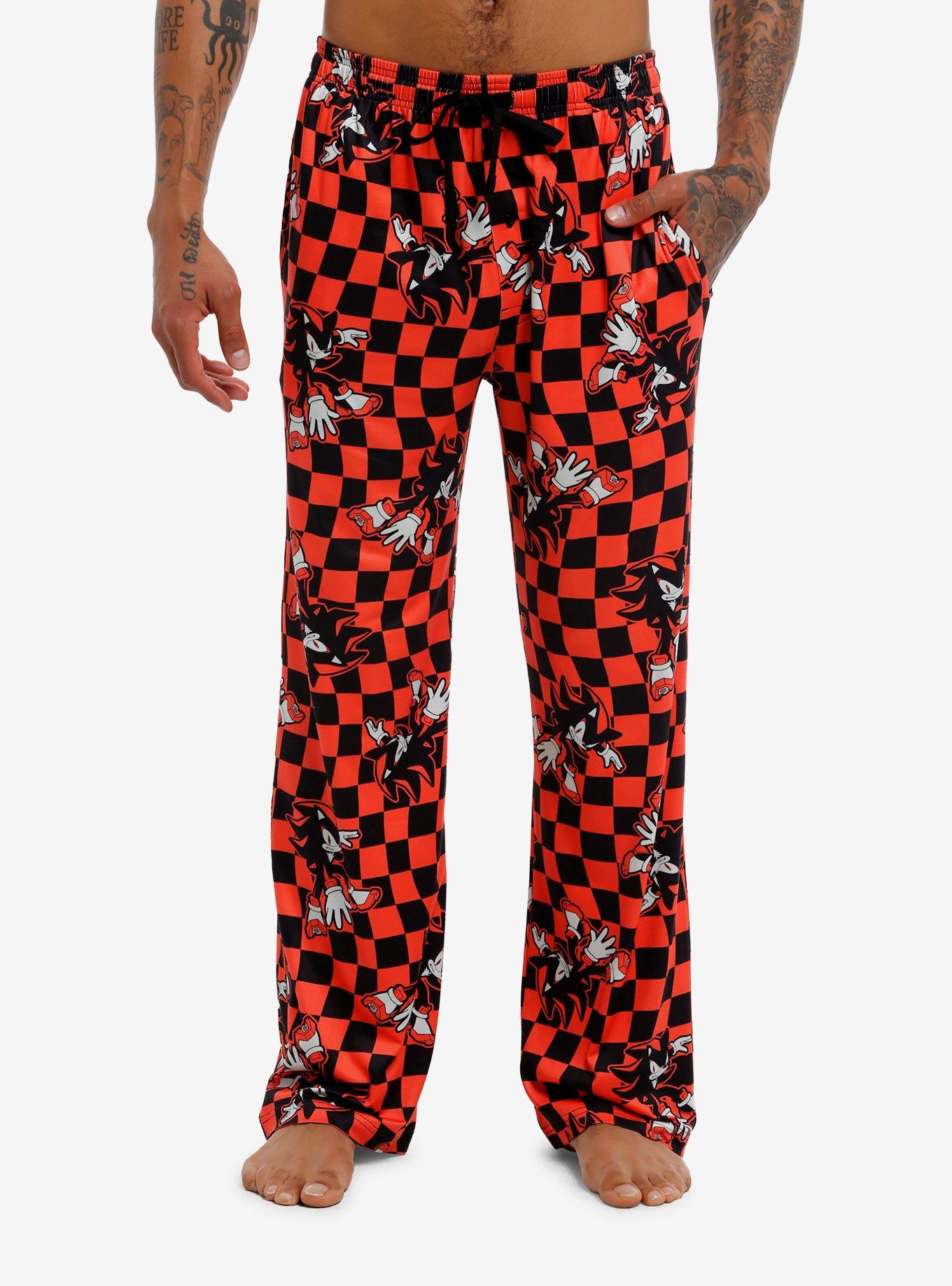 Sonic The Hedgehog Shadow Checkered Pajama Pants, , hi-res
