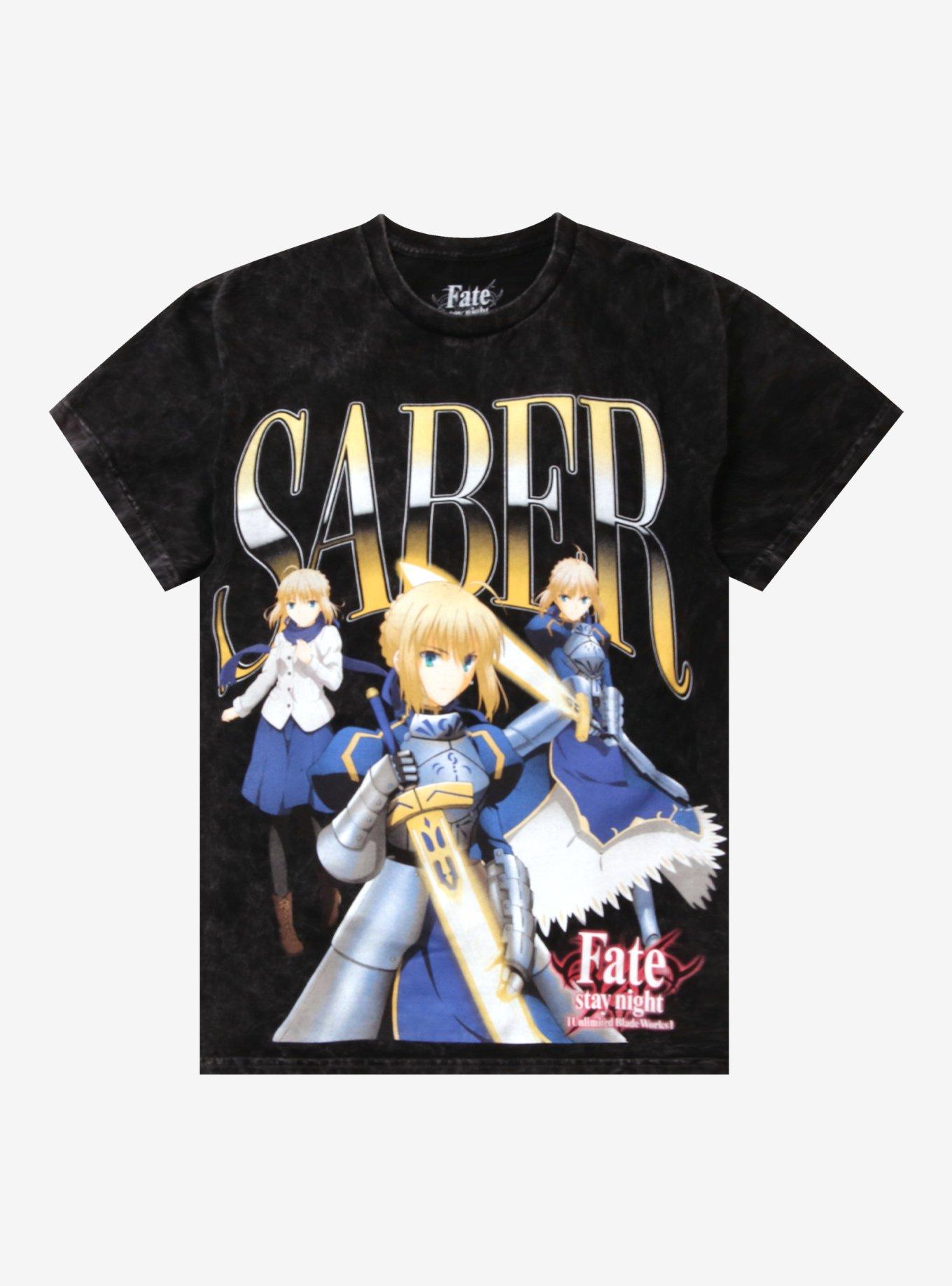 Fate/Stay Night: Unlimited Blade Works Saber Mineral Wash T-Shirt, , hi-res