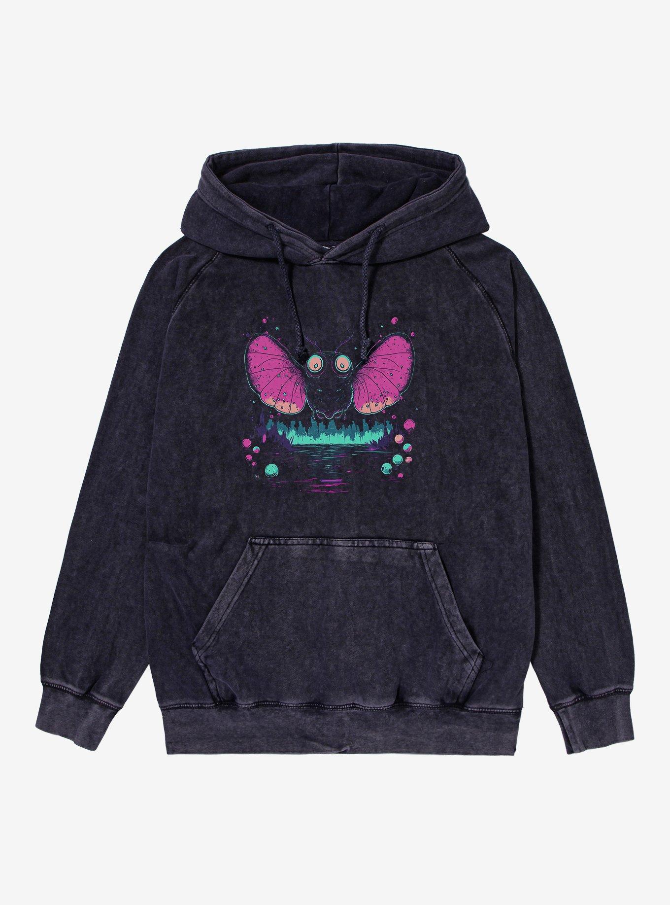 Mothman Bubbles Mineral Wash Hoodie, , hi-res