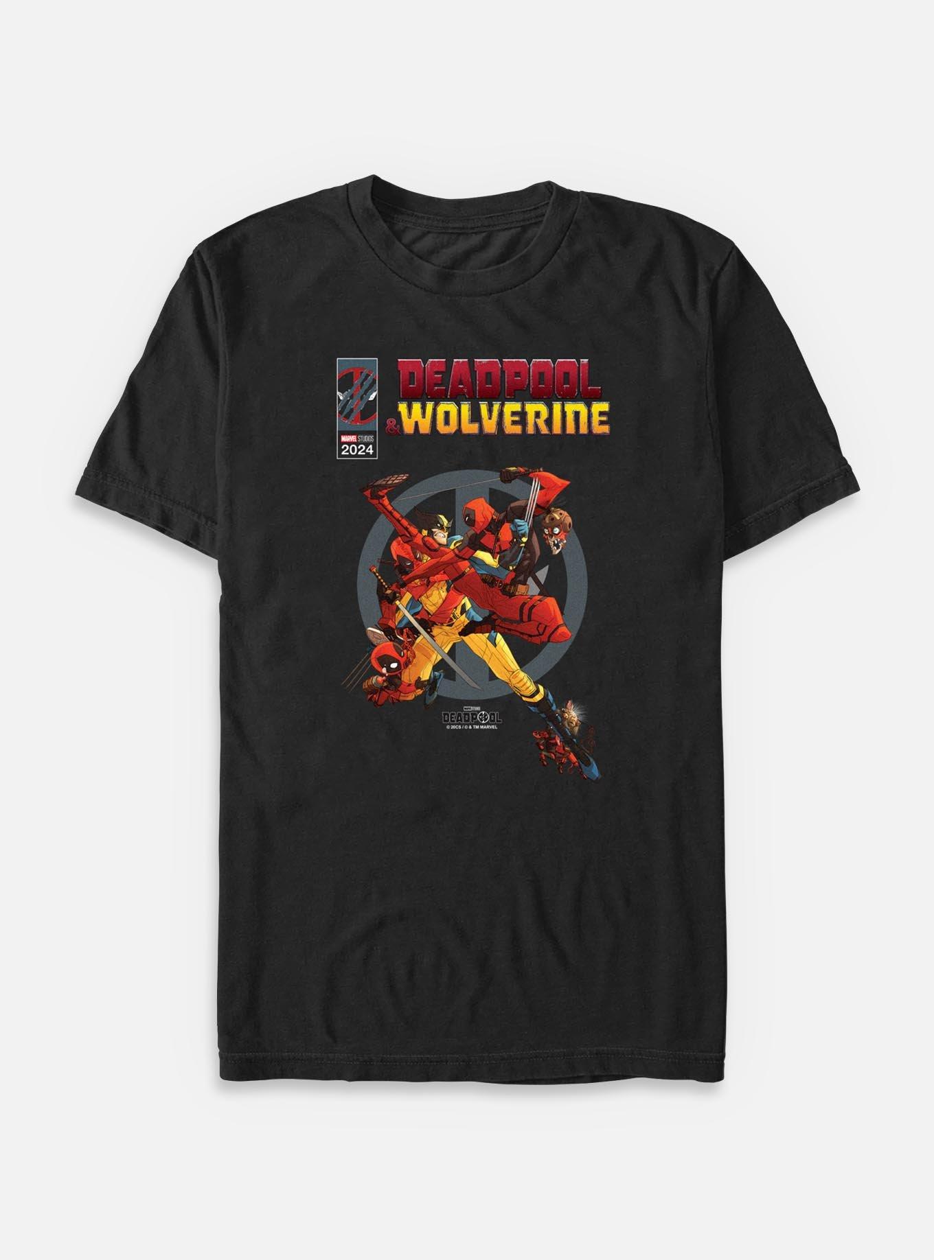 Marvel Deadpool & Wolverine Poster Big & Tall T-Shirt, , hi-res