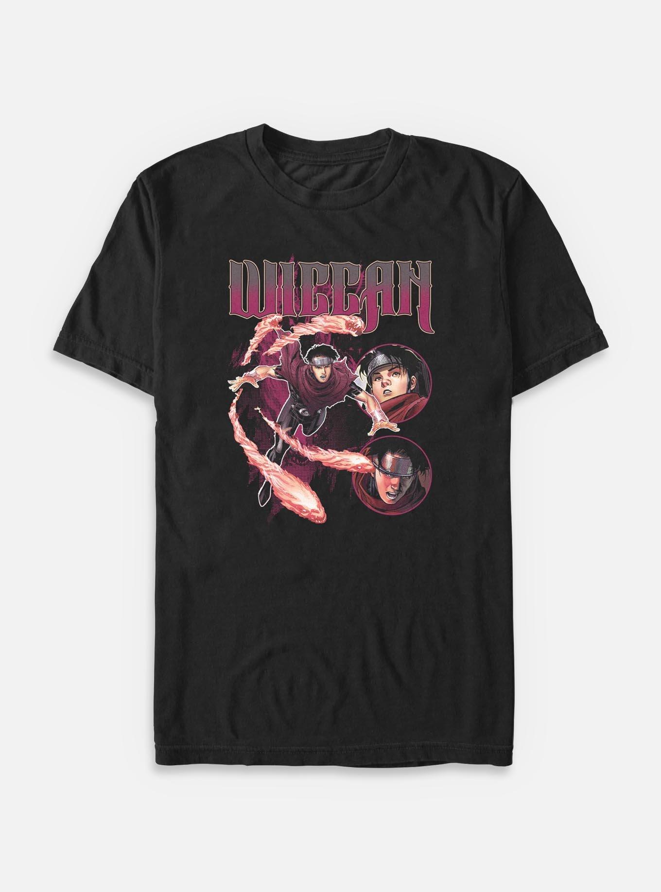 Marvel Wiccan Flames Big & Tall T-Shirt, BLACK, hi-res