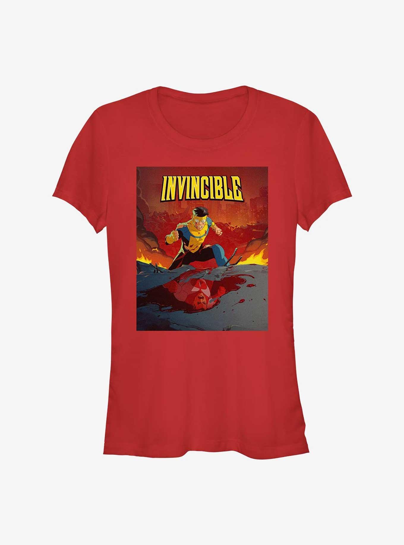 Invincible Blood Reflection Omni-Man Girls T-Shirt, RED, hi-res