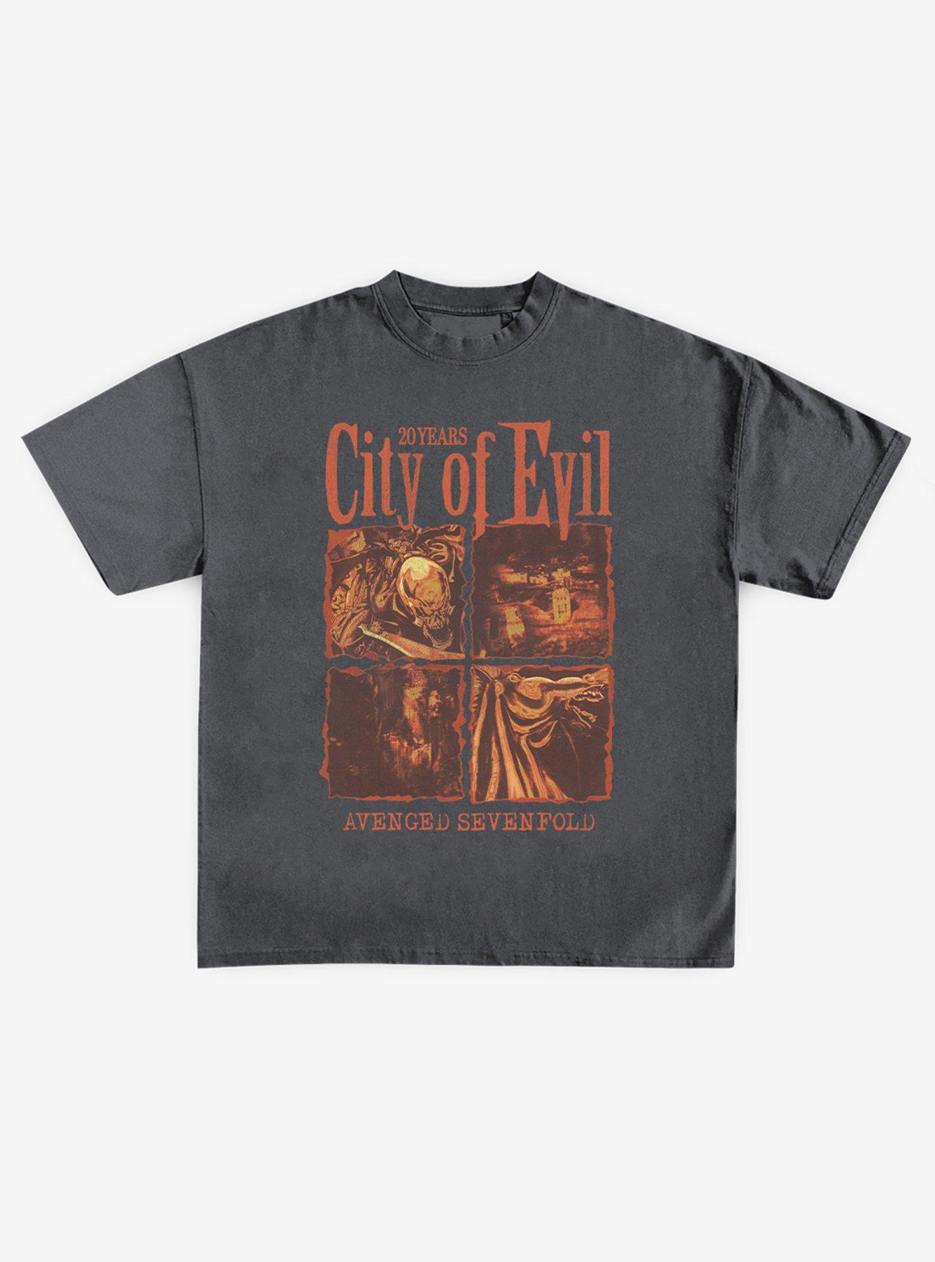Avenged Sevenfold City Of Evil 20th Anniversary Two-Sided T-Shirt, , hi-res