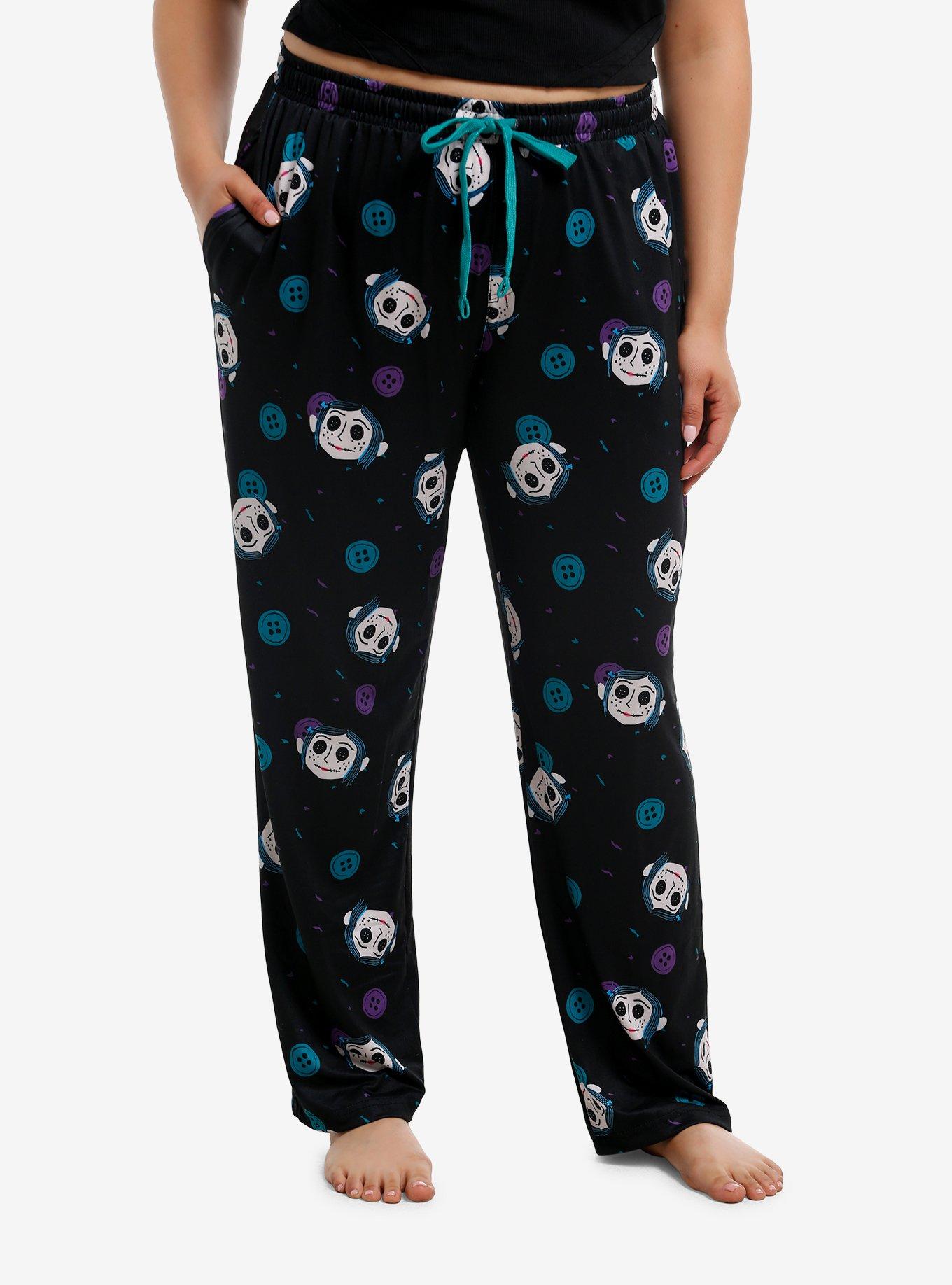 Coraline Button Eyes Pajama Pants Plus Size