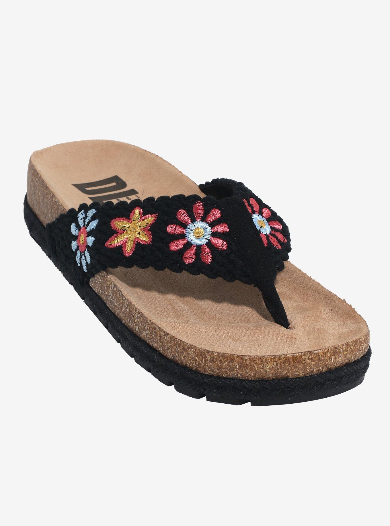 Dirty Laundry Black Tigerlily Floral Sandals, , hi-res