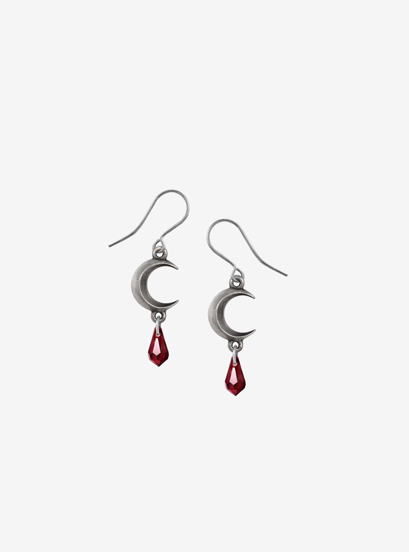 Alchemy of England Tears of the Moon Earrings Red, , hi-res