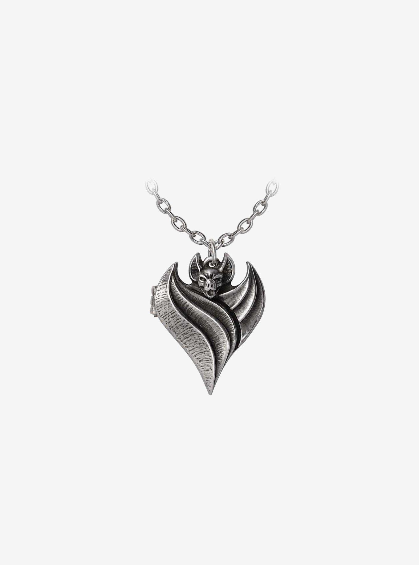 Darken Heart Locket Pendant Necklace, , hi-res