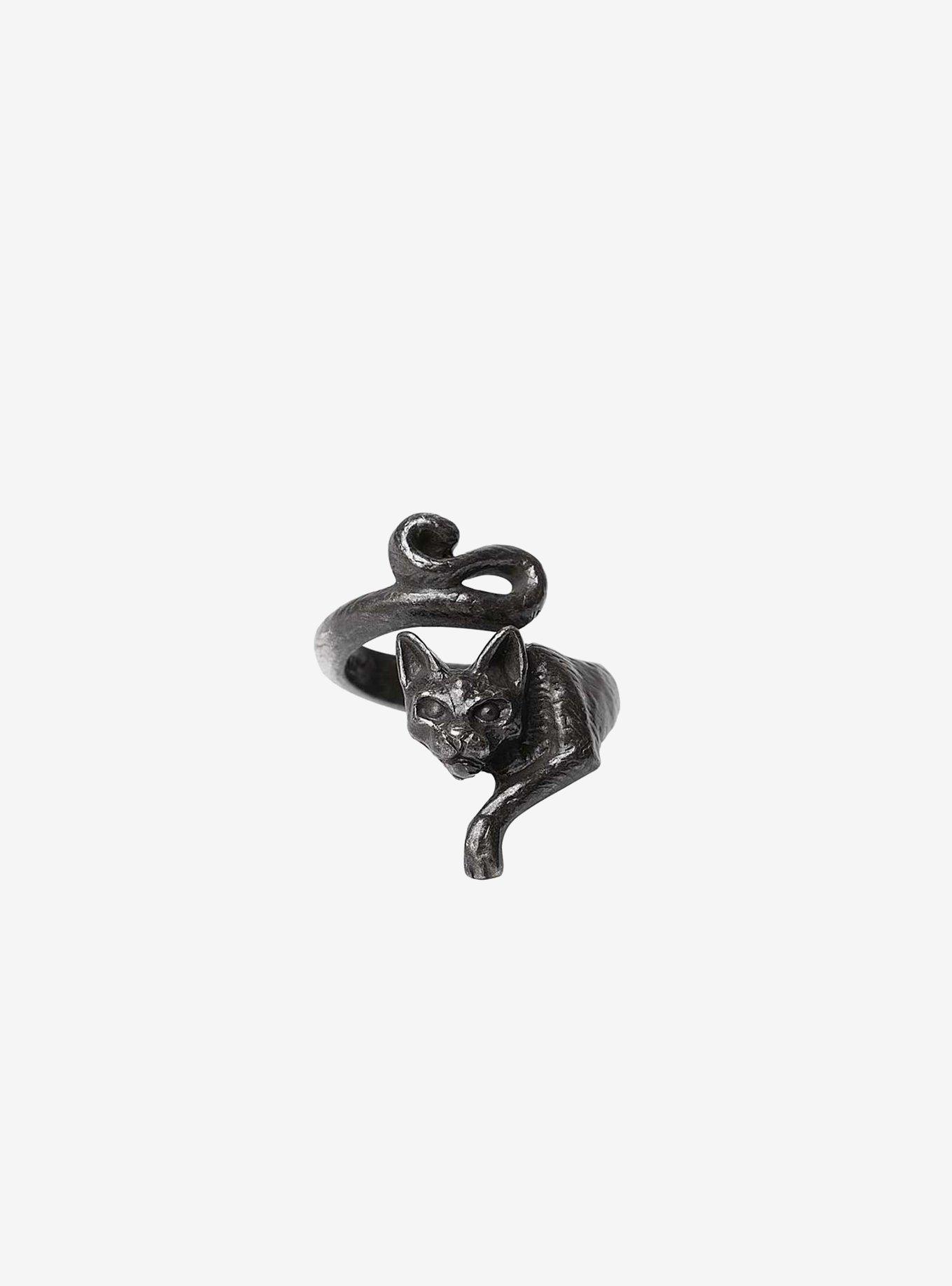 Alchemy of England Le Chat Noir Wrap Ring, SILVER, hi-res