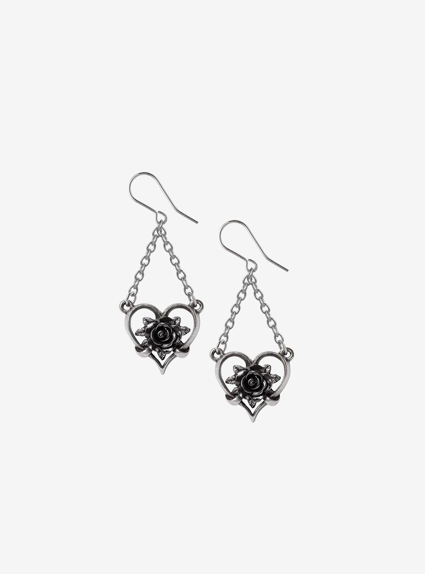 Alchemy of England Heart of Blackness Earrings, , hi-res
